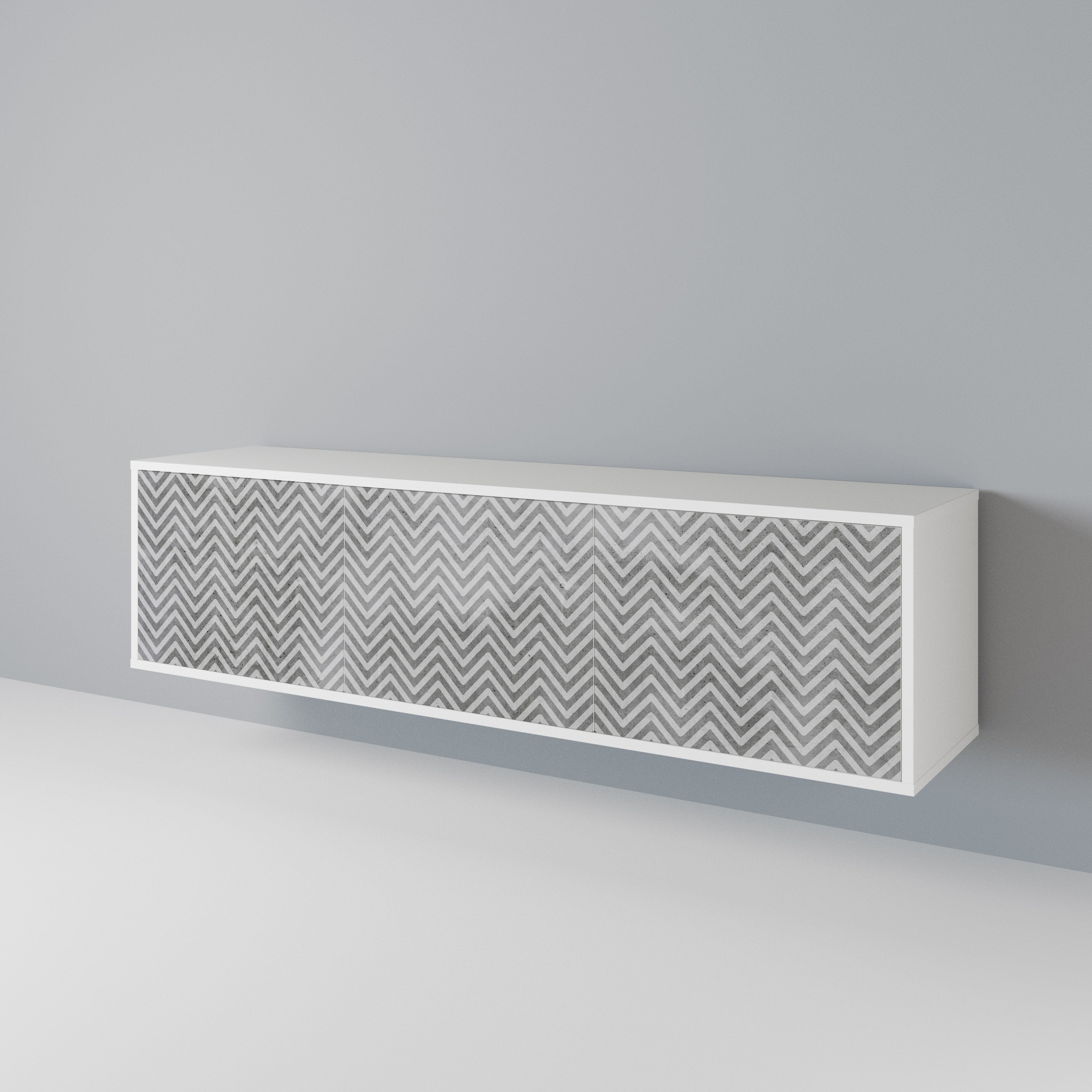CONCRETE ZIG ZAG Móvel de TV de 3 Portas