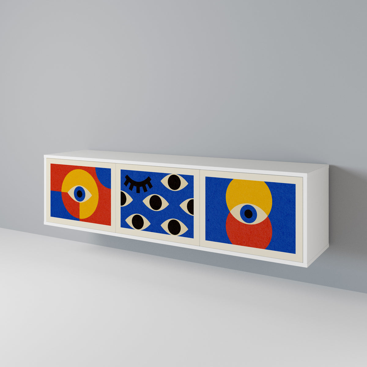 GEOMETRIC EYES 3-türiges TV-Lowboard