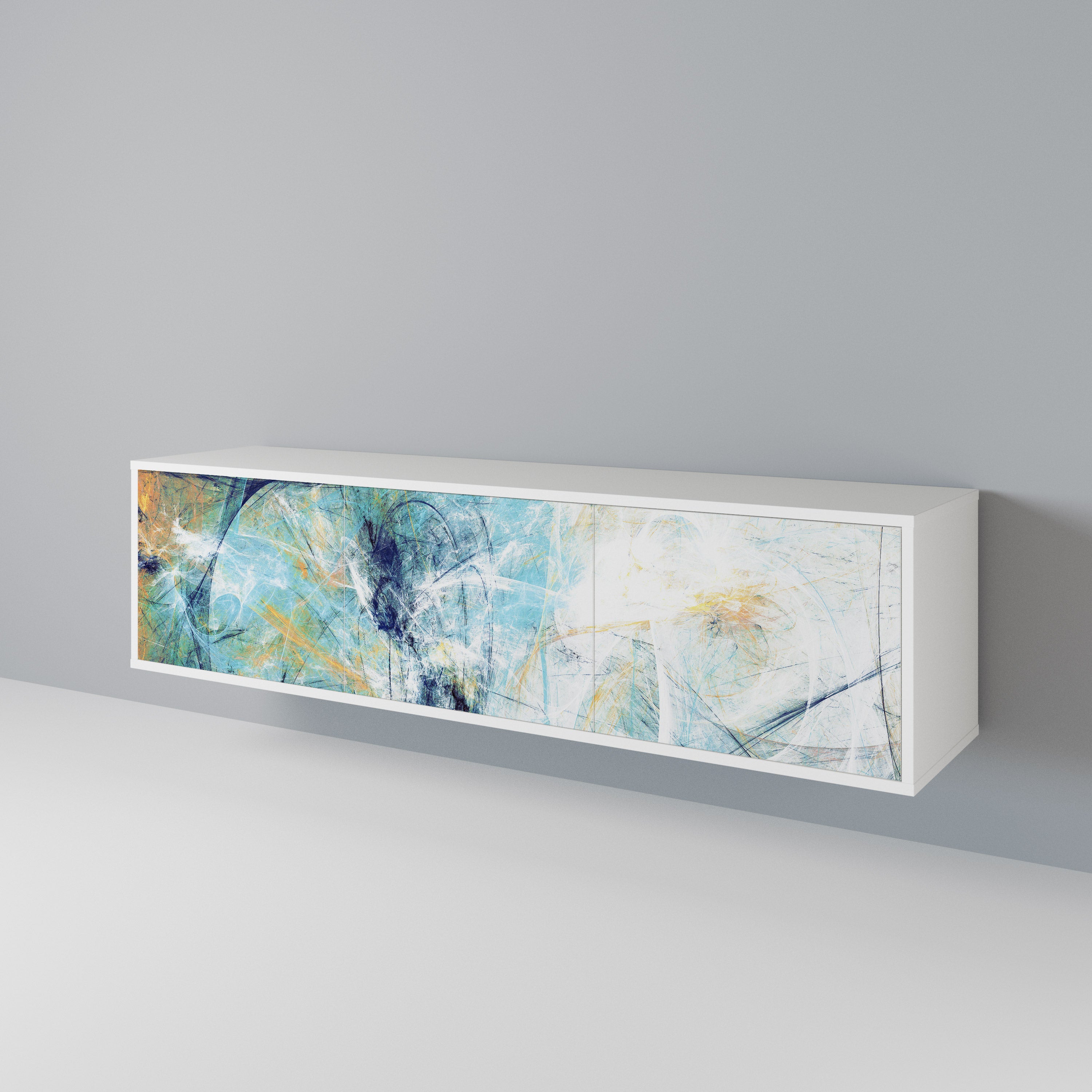 ABSTRACT THOUGHTS Mueble de TV de 3 Puertas