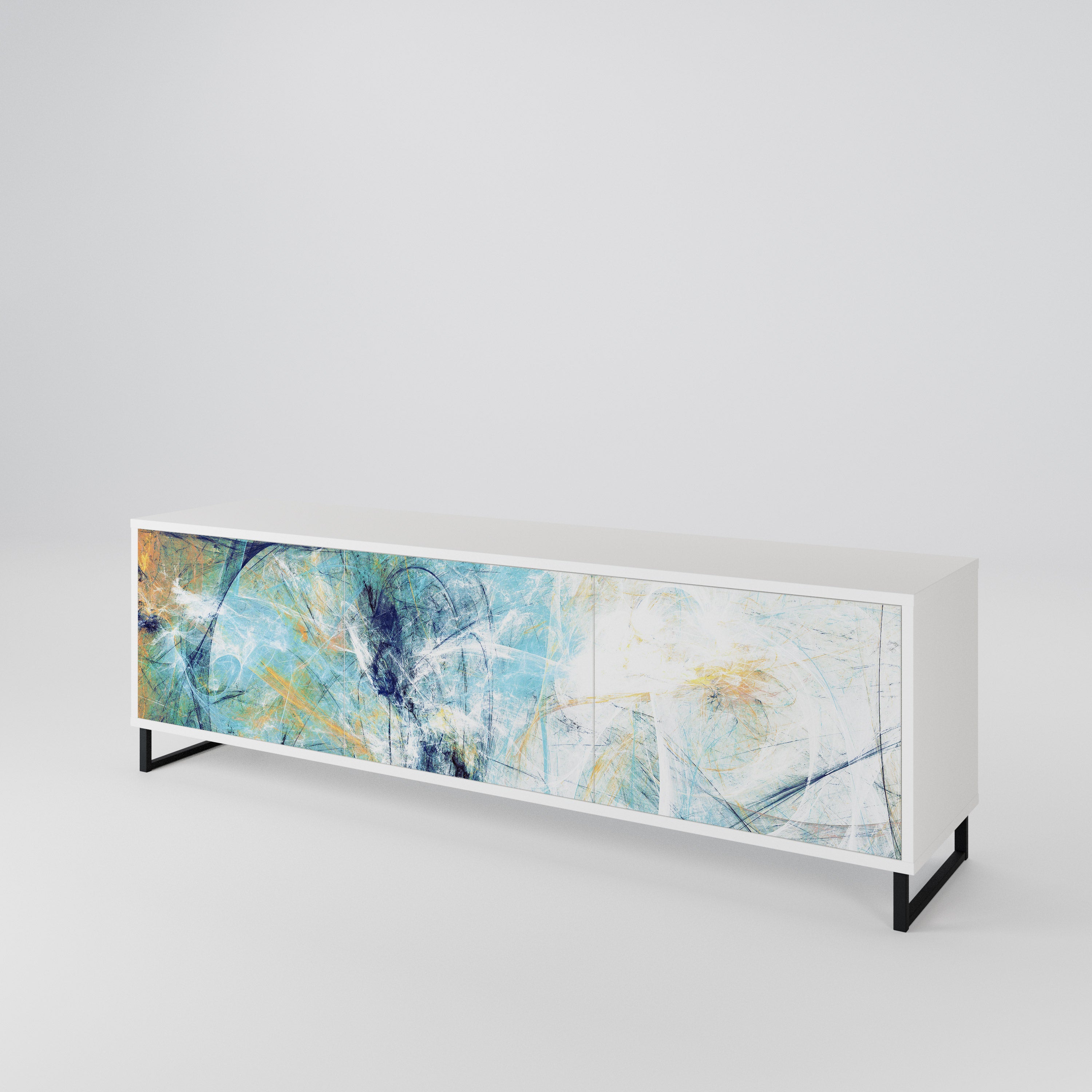 ABSTRACT THOUGHTS Mueble de TV de 3 Puertas