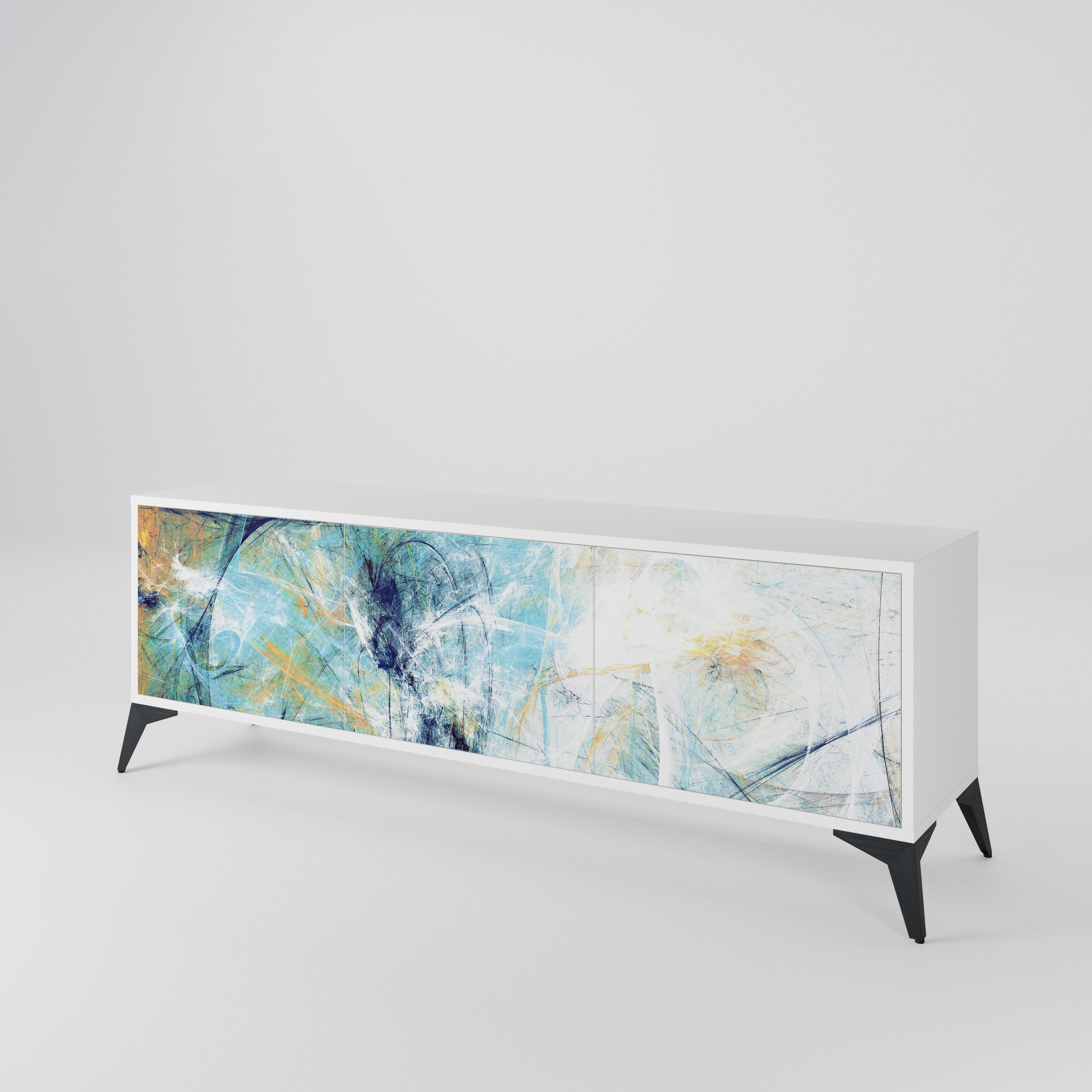 ABSTRACT THOUGHTS Mueble de TV de 3 Puertas