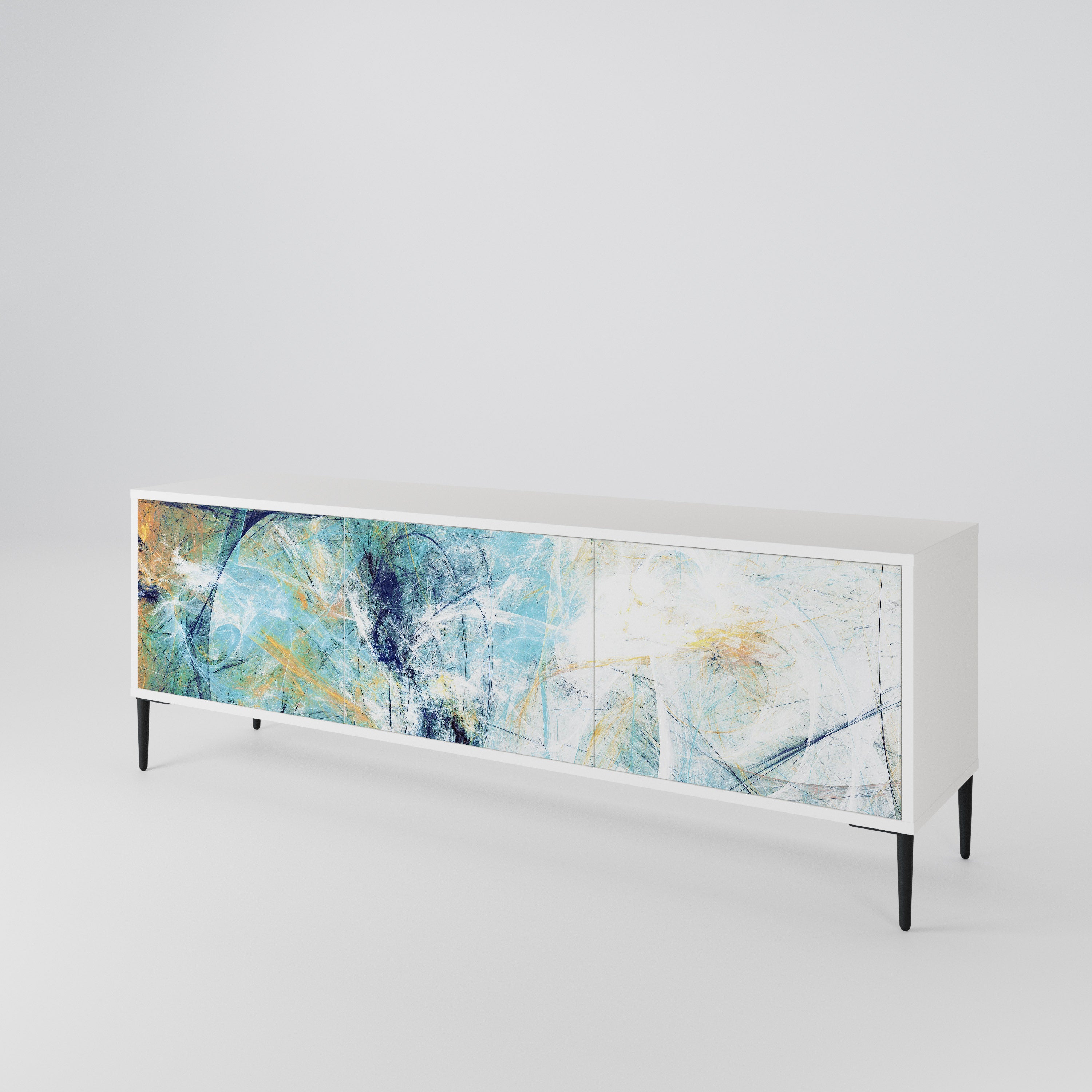 ABSTRACT THOUGHTS Mueble de TV de 3 Puertas