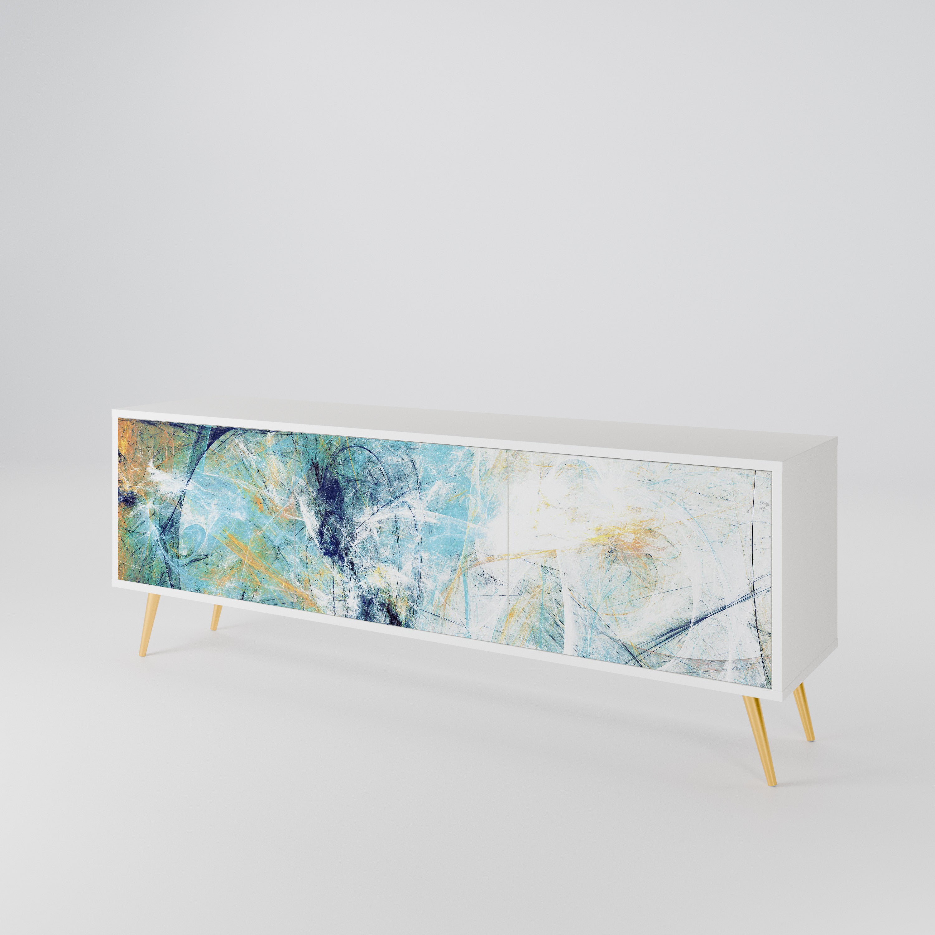 ABSTRACT THOUGHTS Mueble de TV de 3 Puertas