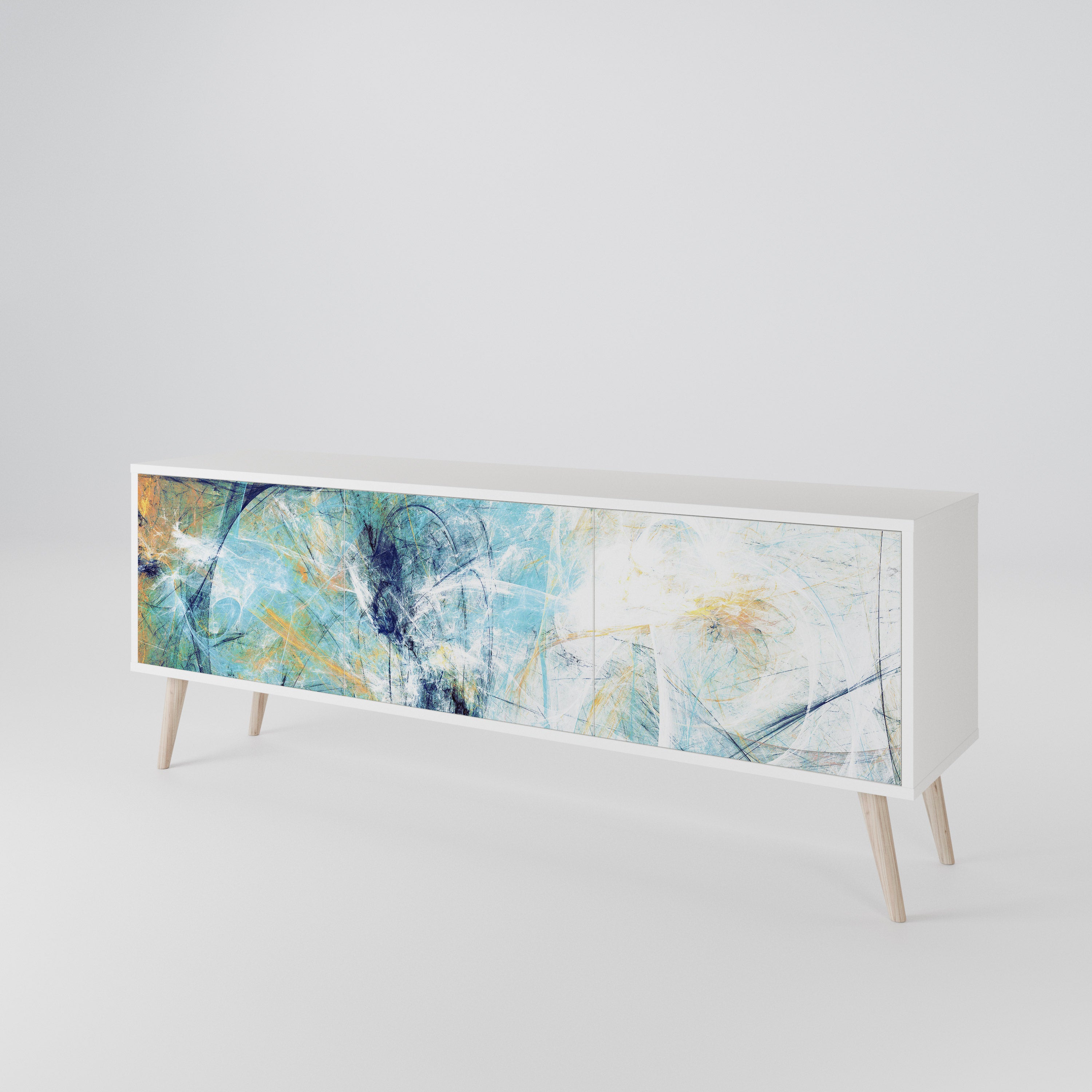 ABSTRACT THOUGHTS Mueble de TV de 3 Puertas