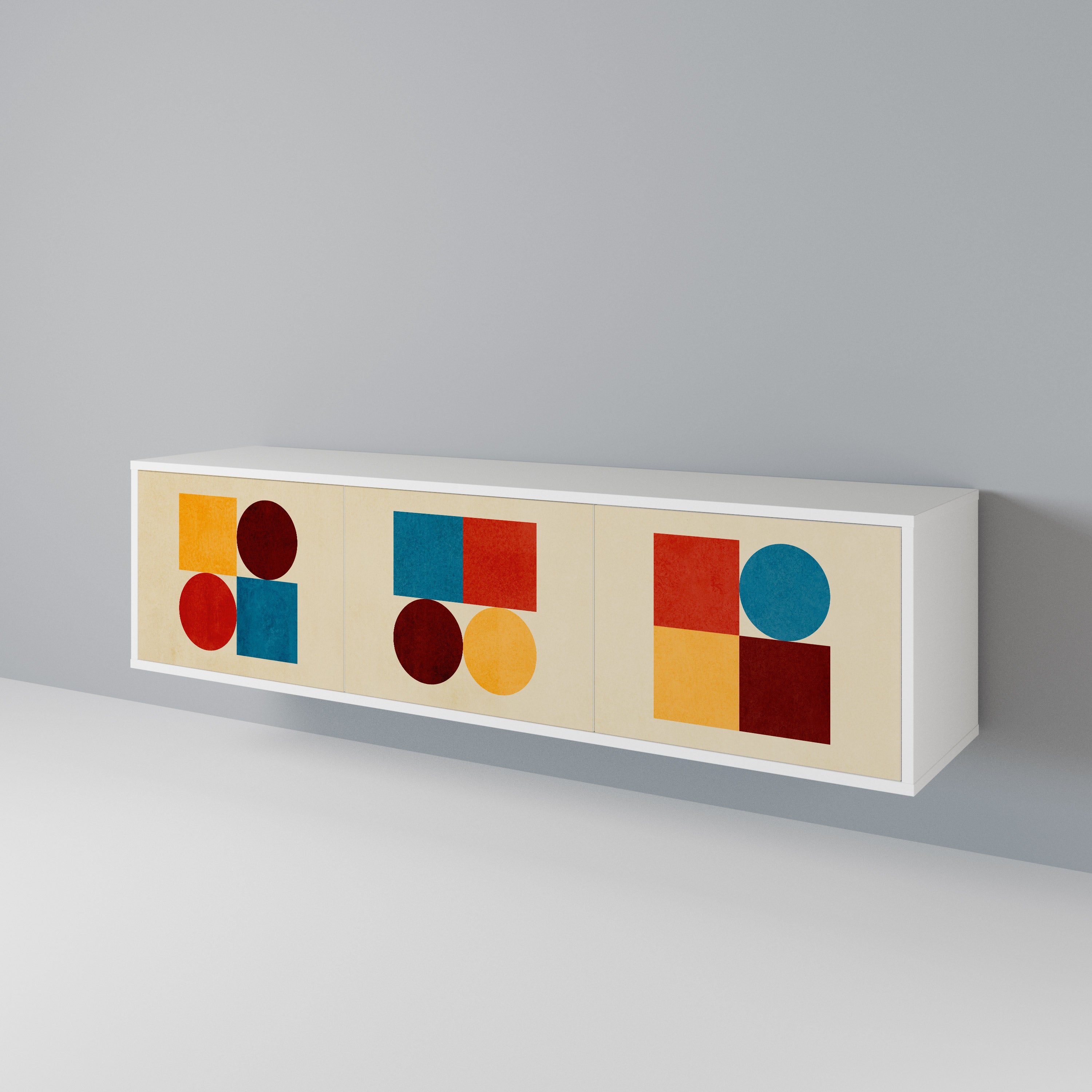 GEOMETRIC PUZZLE Mueble de TV de 3 Puertas