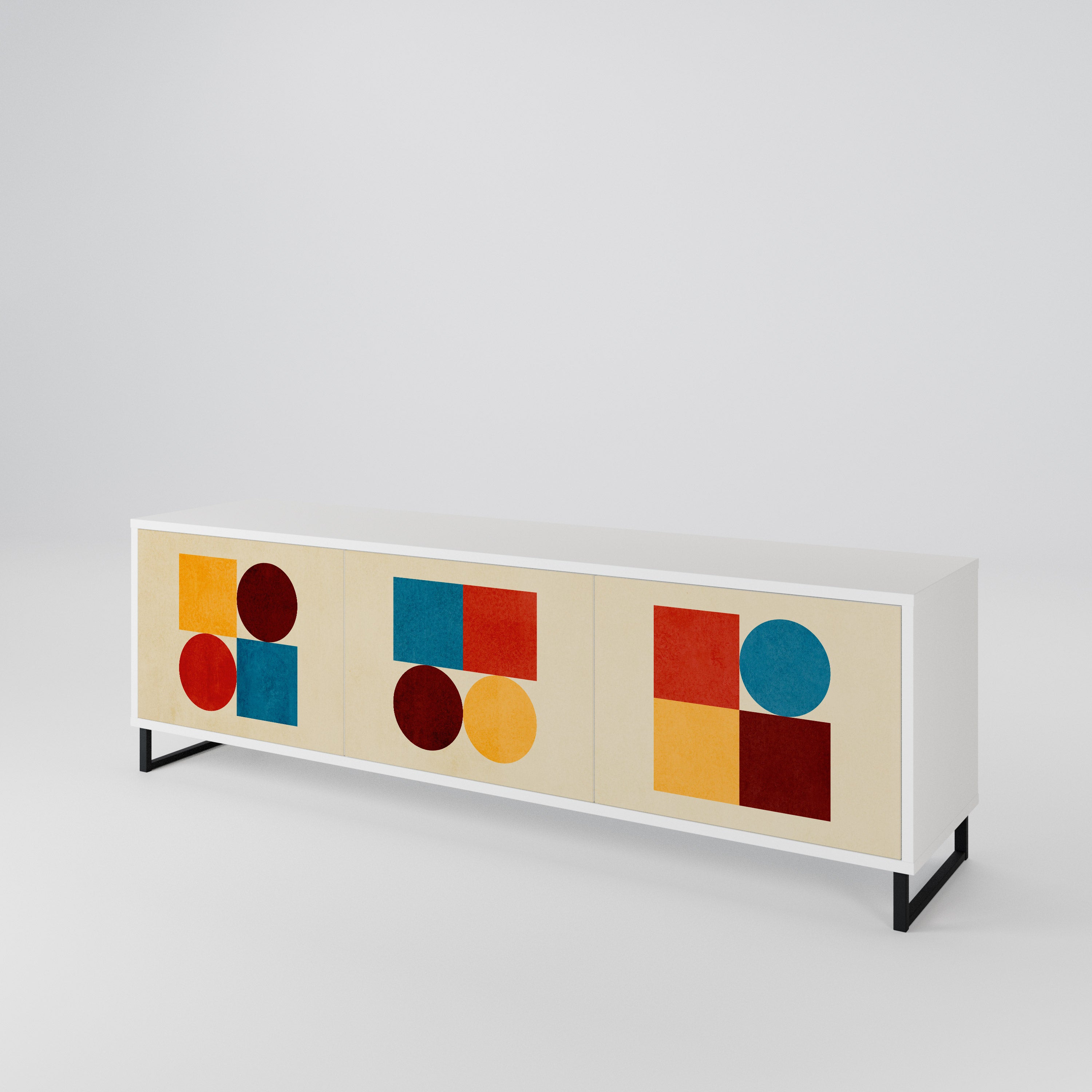 GEOMETRIC PUZZLE Mueble de TV de 3 Puertas