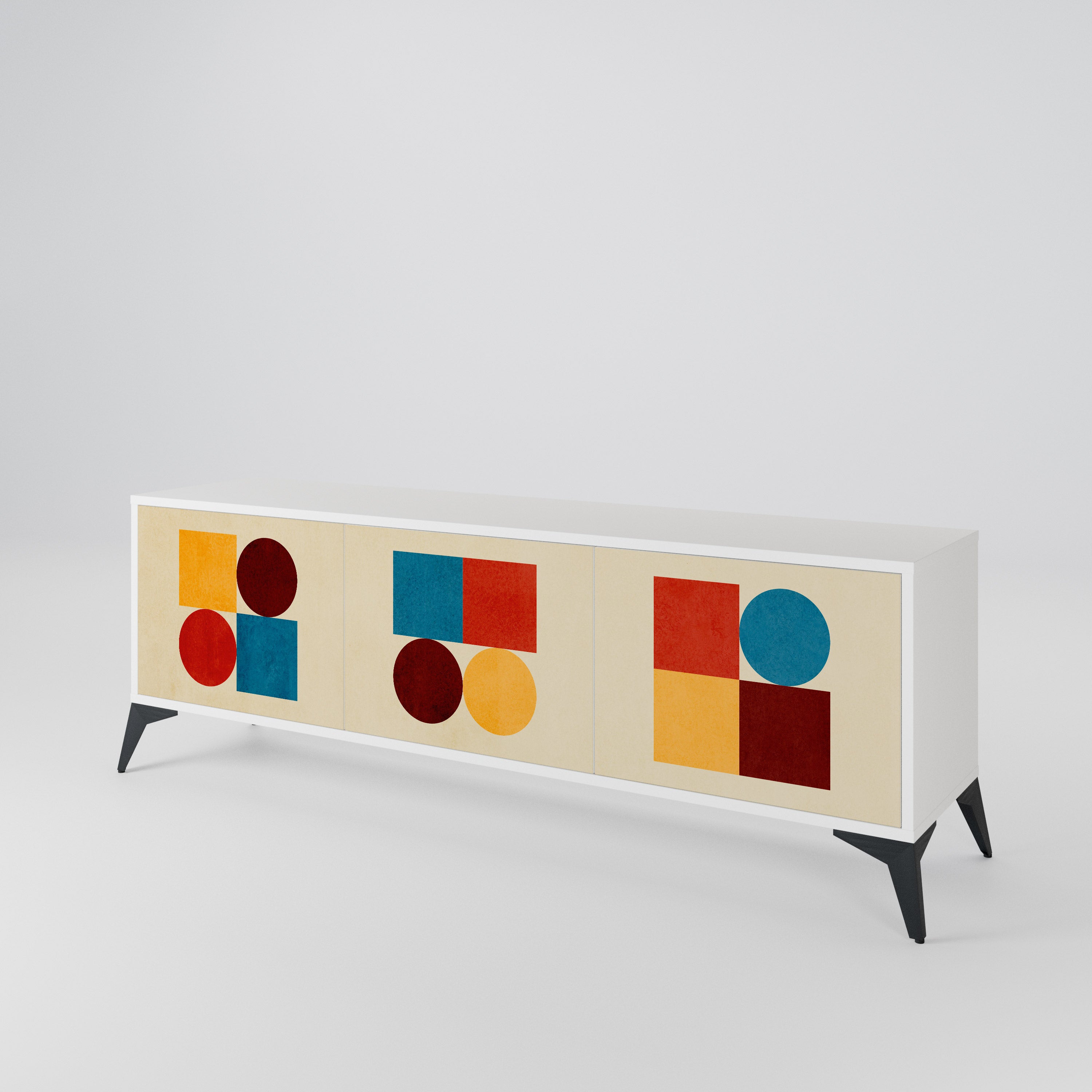 GEOMETRIC PUZZLE Mueble de TV de 3 Puertas