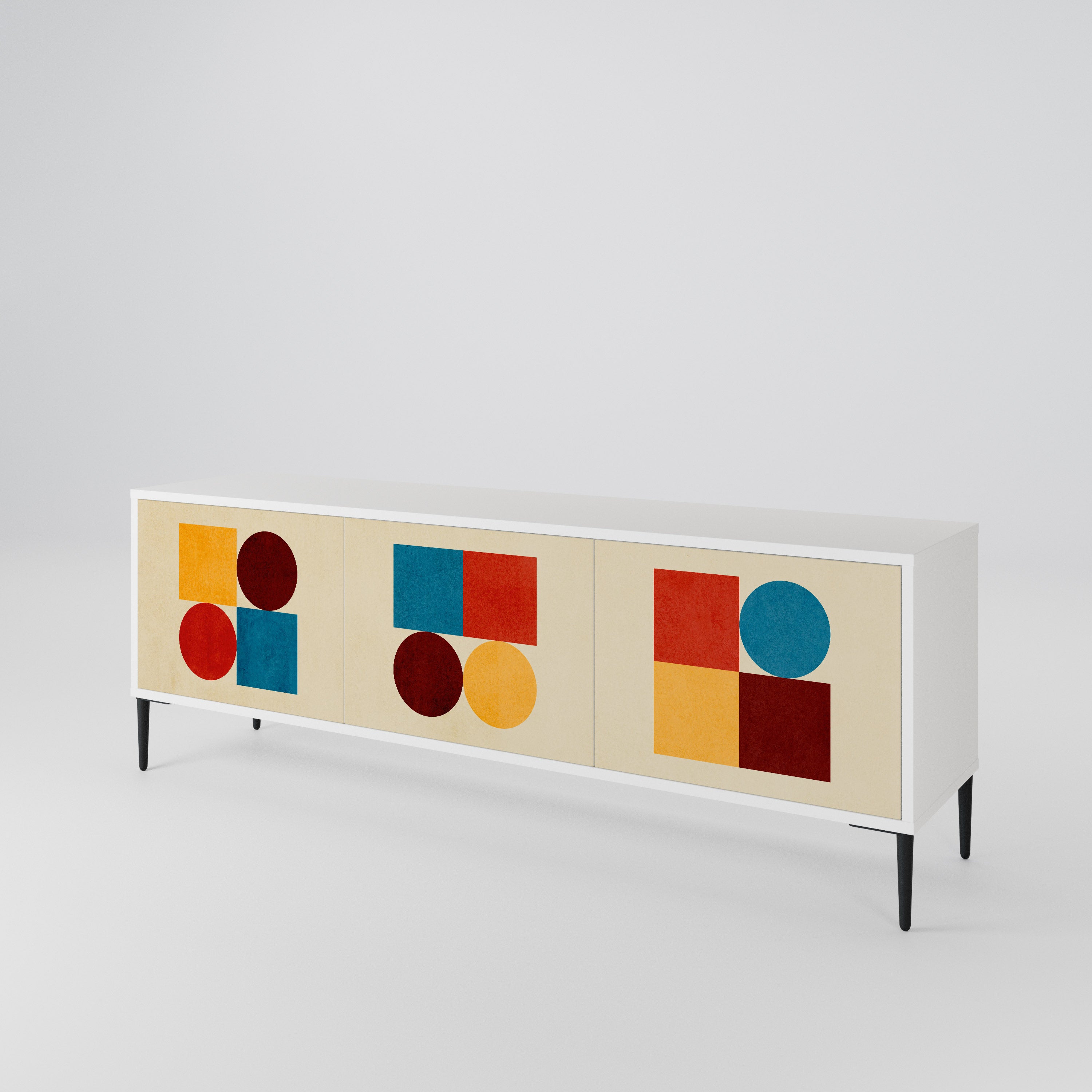 GEOMETRIC PUZZLE Mueble de TV de 3 Puertas