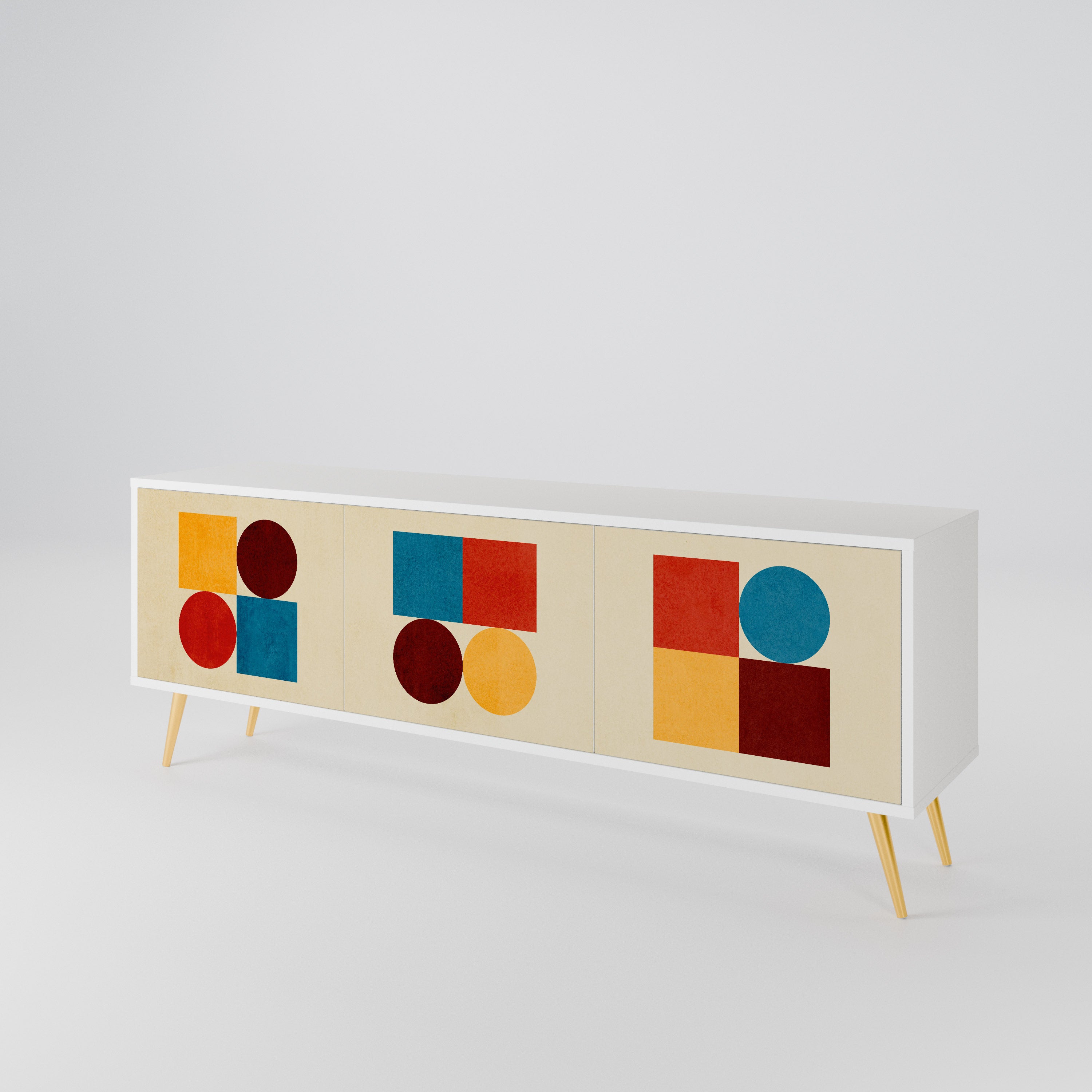 GEOMETRIC PUZZLE Mueble de TV de 3 Puertas