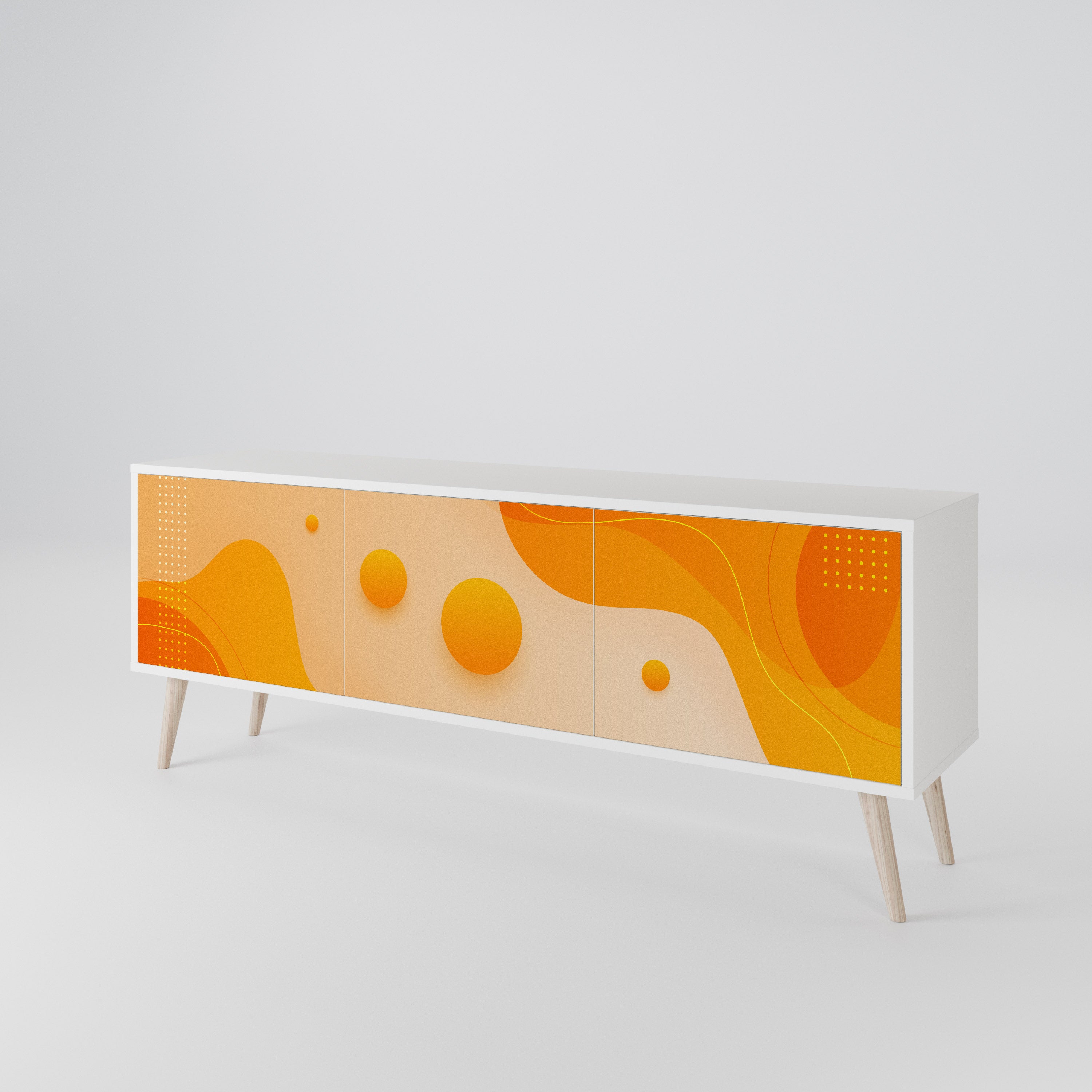 ORANGE ARRANGEMENT Mueble de TV de 3 Puertas