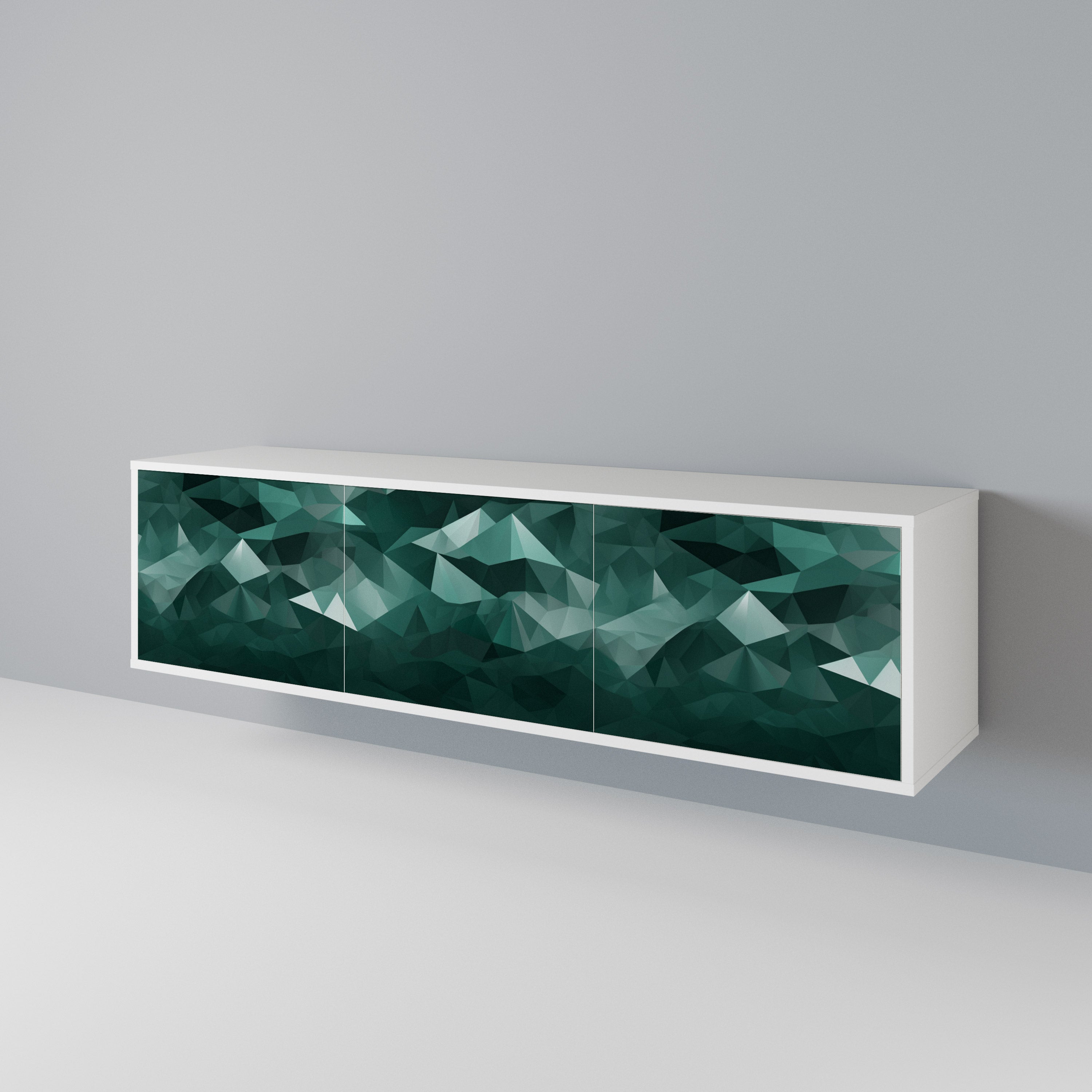 POLYGONAL FLOATING Mueble de TV de 3 Puertas