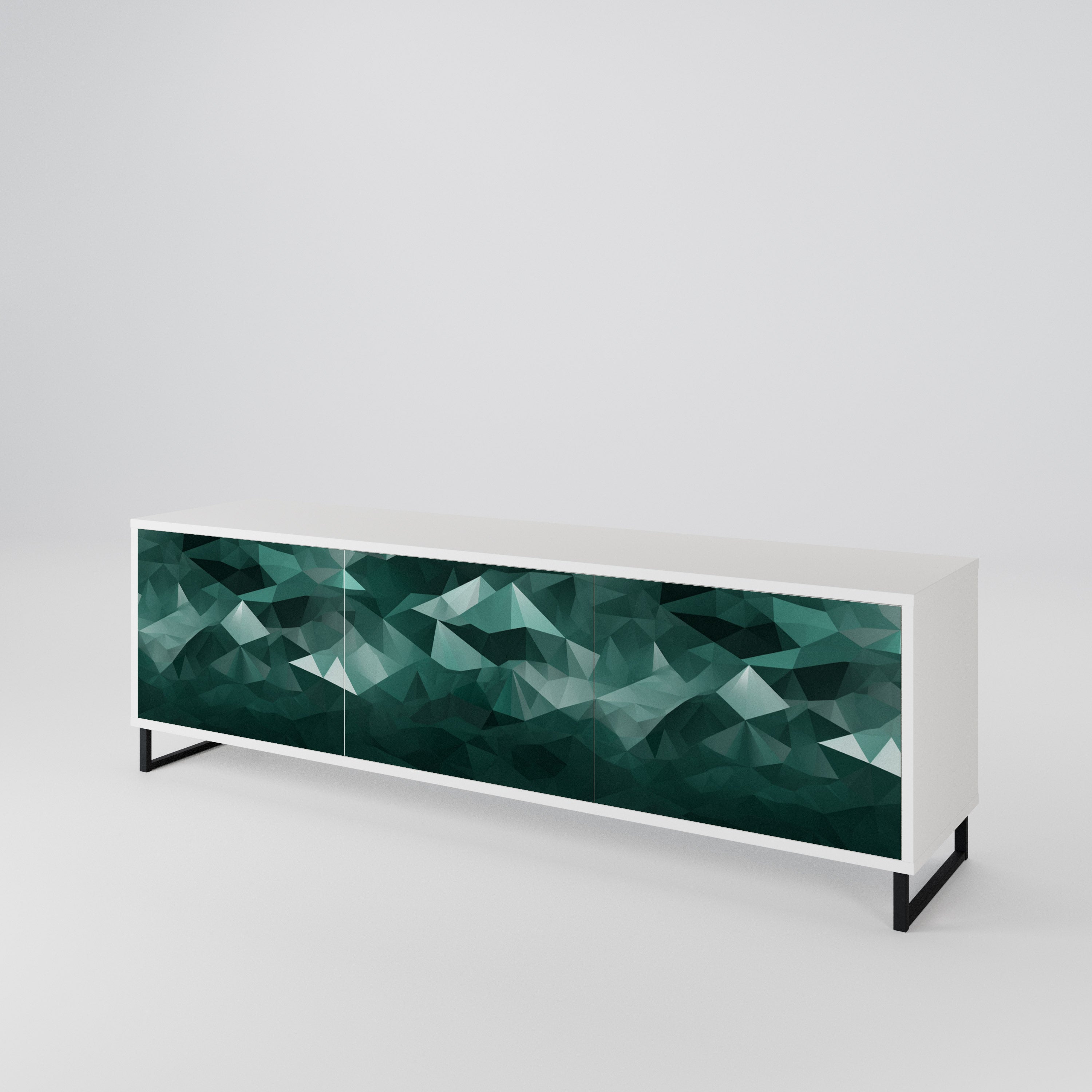 POLYGONAL FLOATING Mueble de TV de 3 Puertas