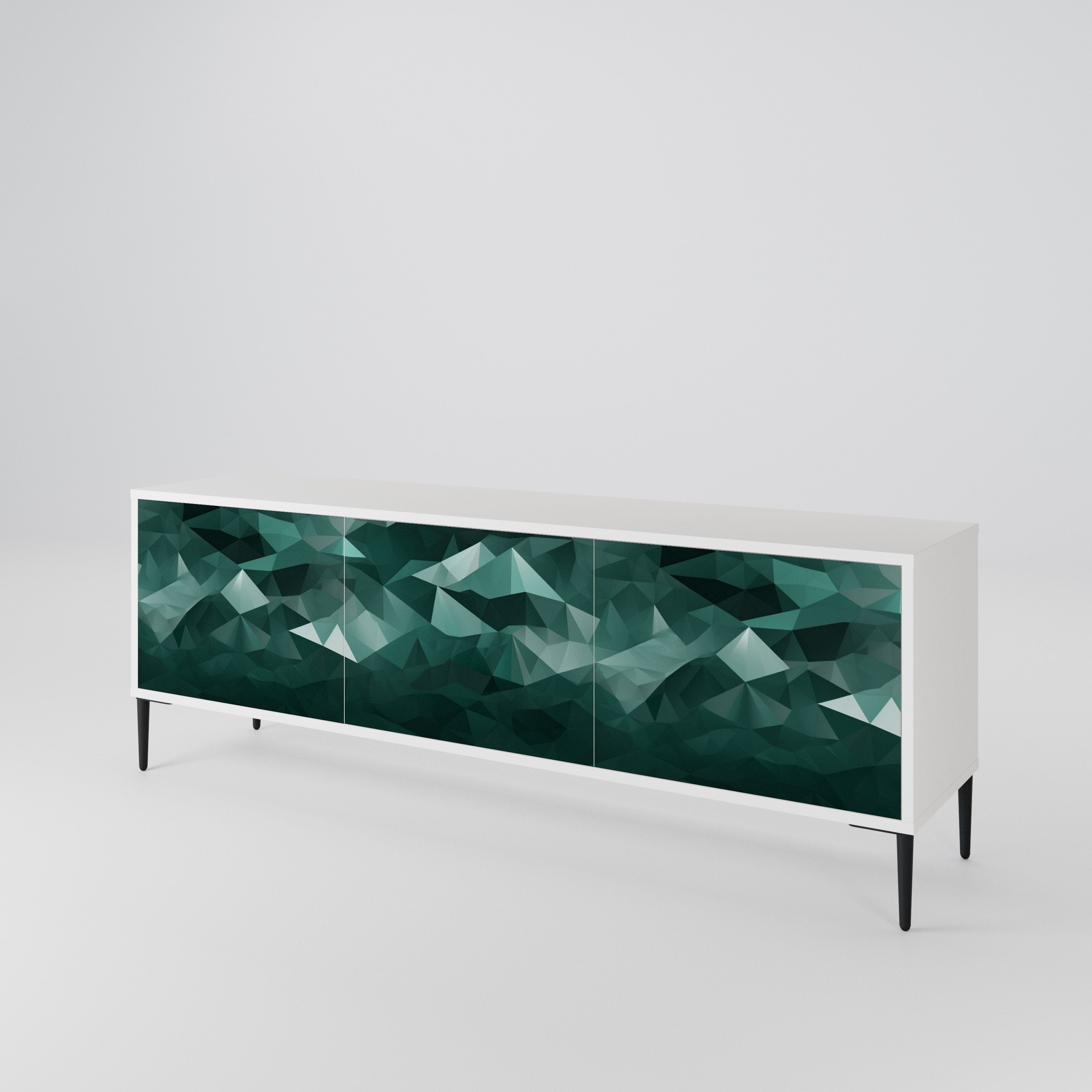 POLYGONAL FLOATING Mueble de TV de 3 Puertas