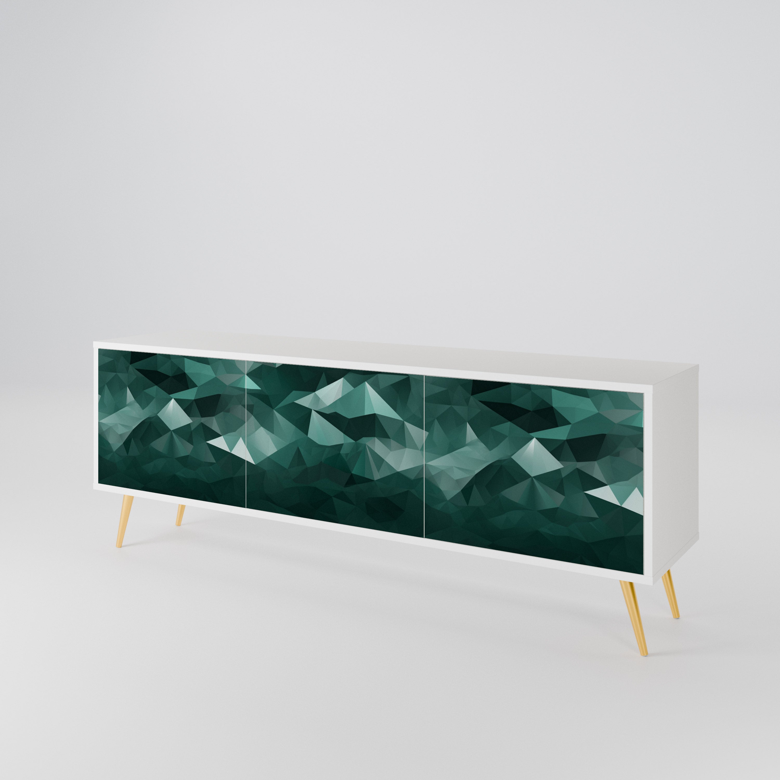 POLYGONAL FLOATING Mueble de TV de 3 Puertas