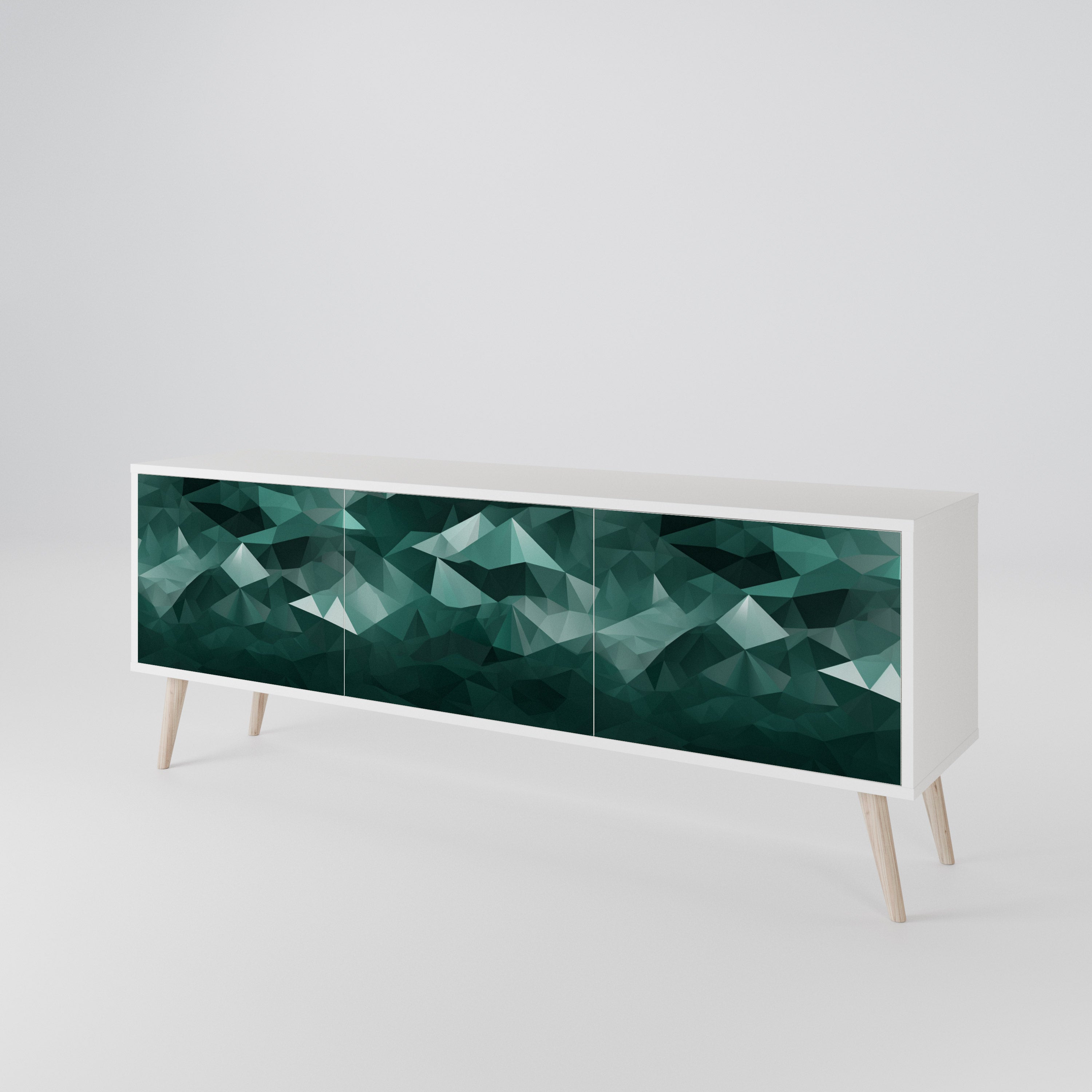 POLYGONAL FLOATING Mueble de TV de 3 Puertas