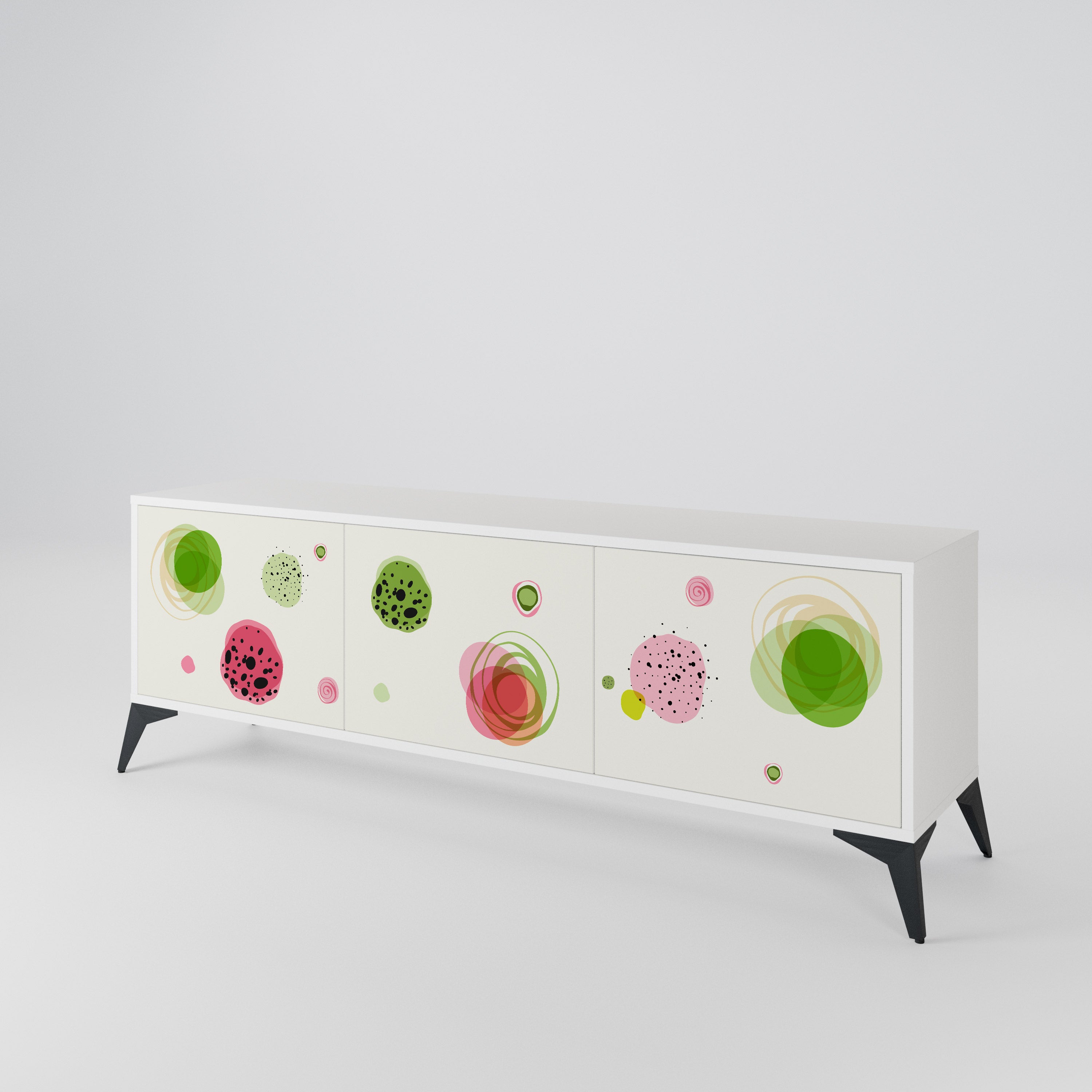 COLORFUL COSMOS Mueble de TV de 3 Puertas