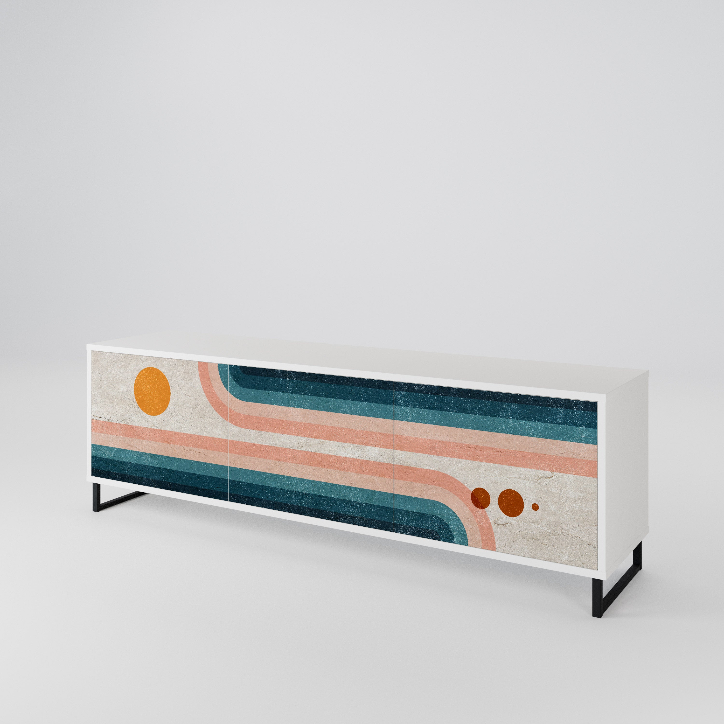 TWO HALVES Mueble de TV de 3 Puertas