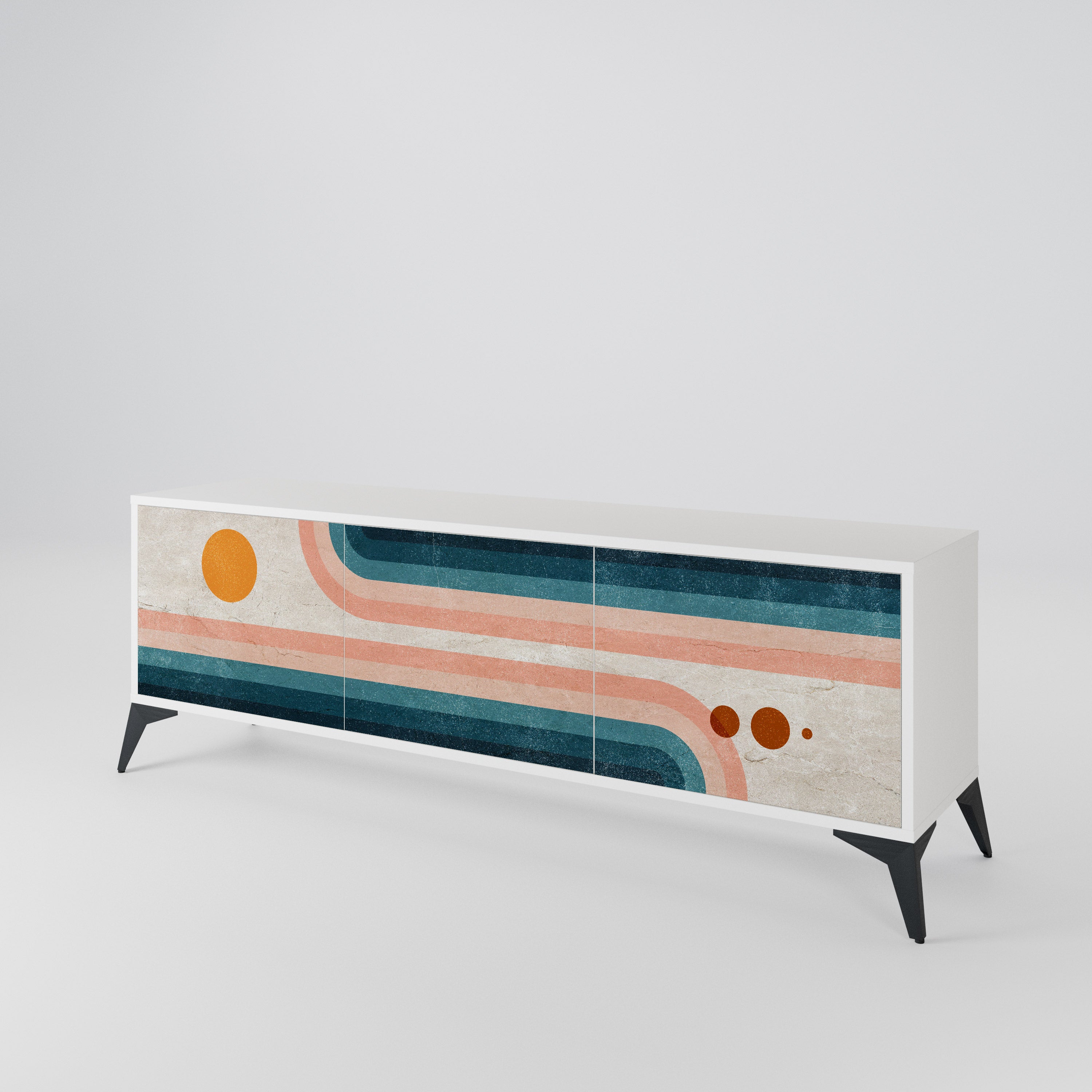 TWO HALVES Mueble de TV de 3 Puertas