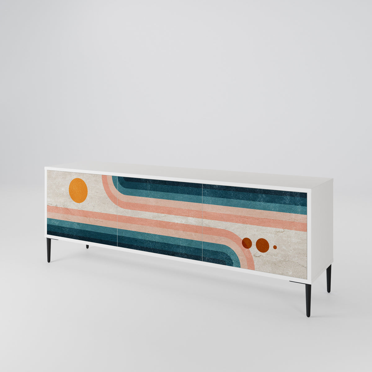 TWO HALVES 3-Door TV Cabinet