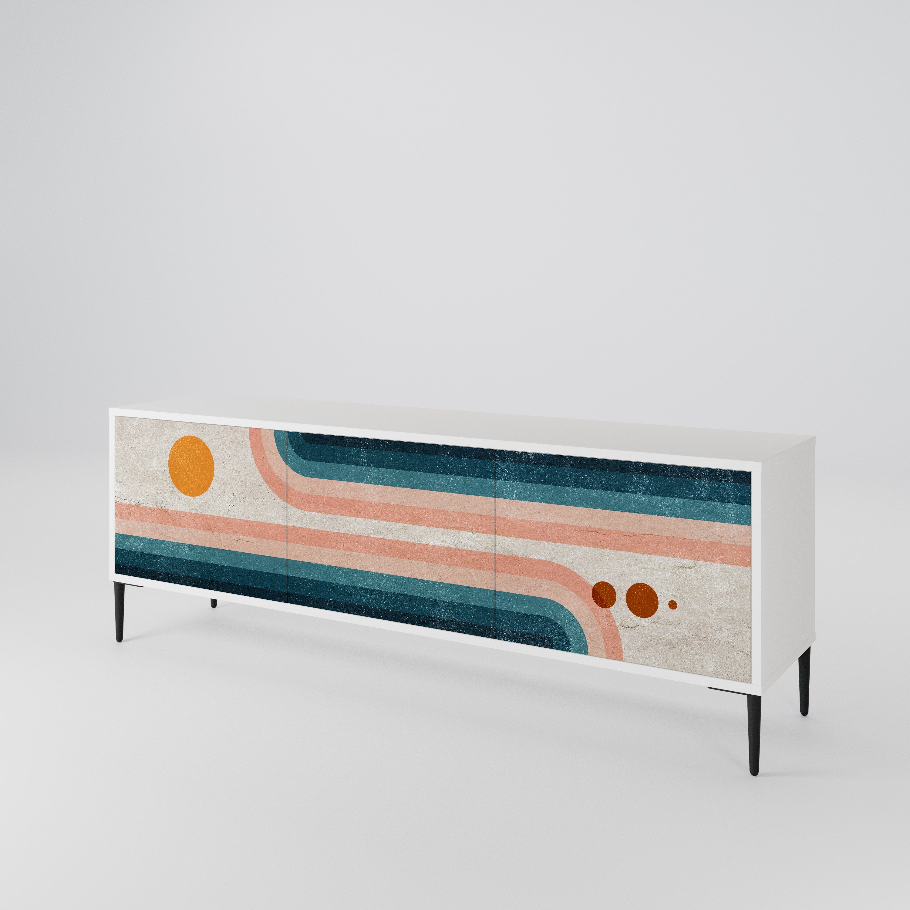 TWO HALVES Mueble de TV de 3 Puertas