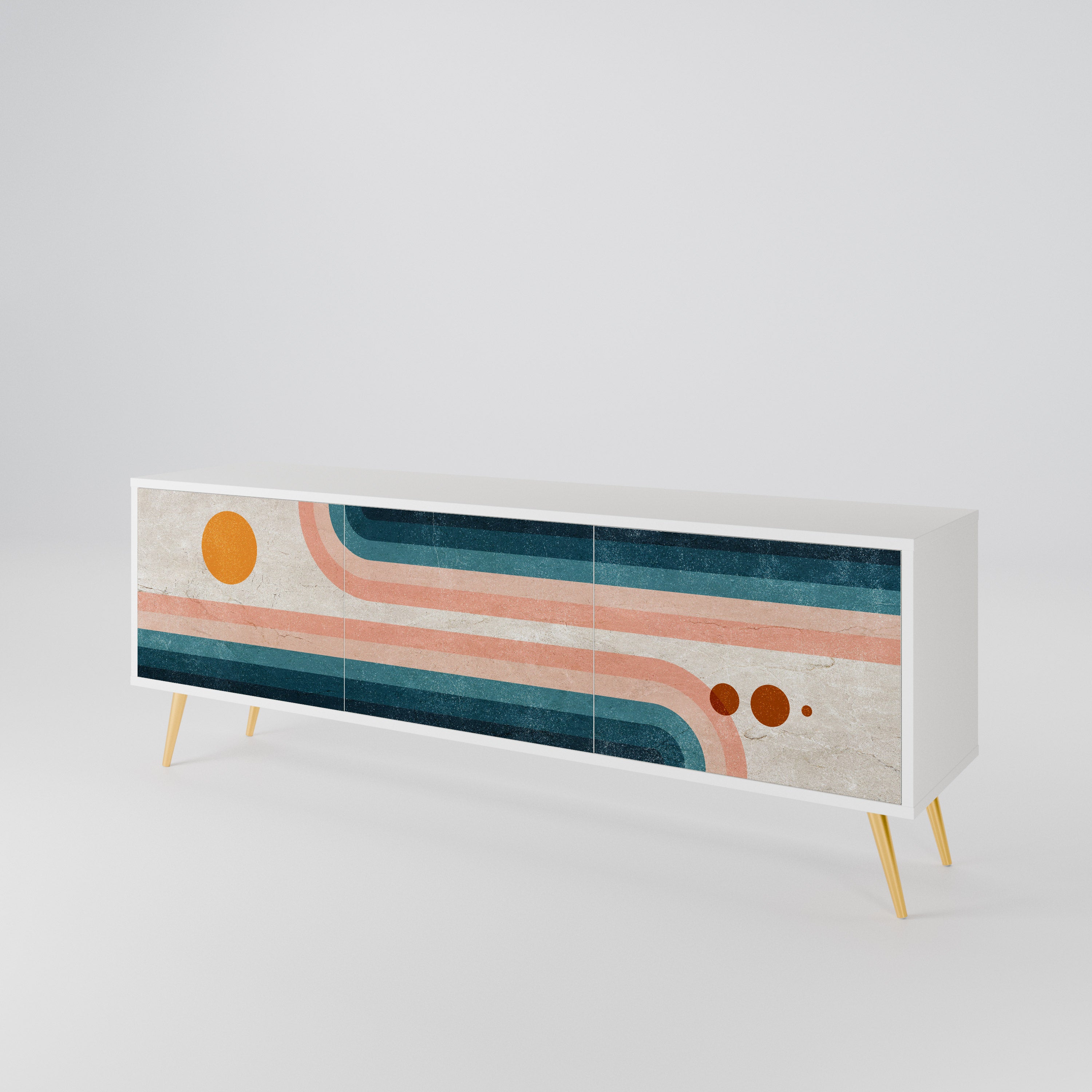 TWO HALVES Mueble de TV de 3 Puertas