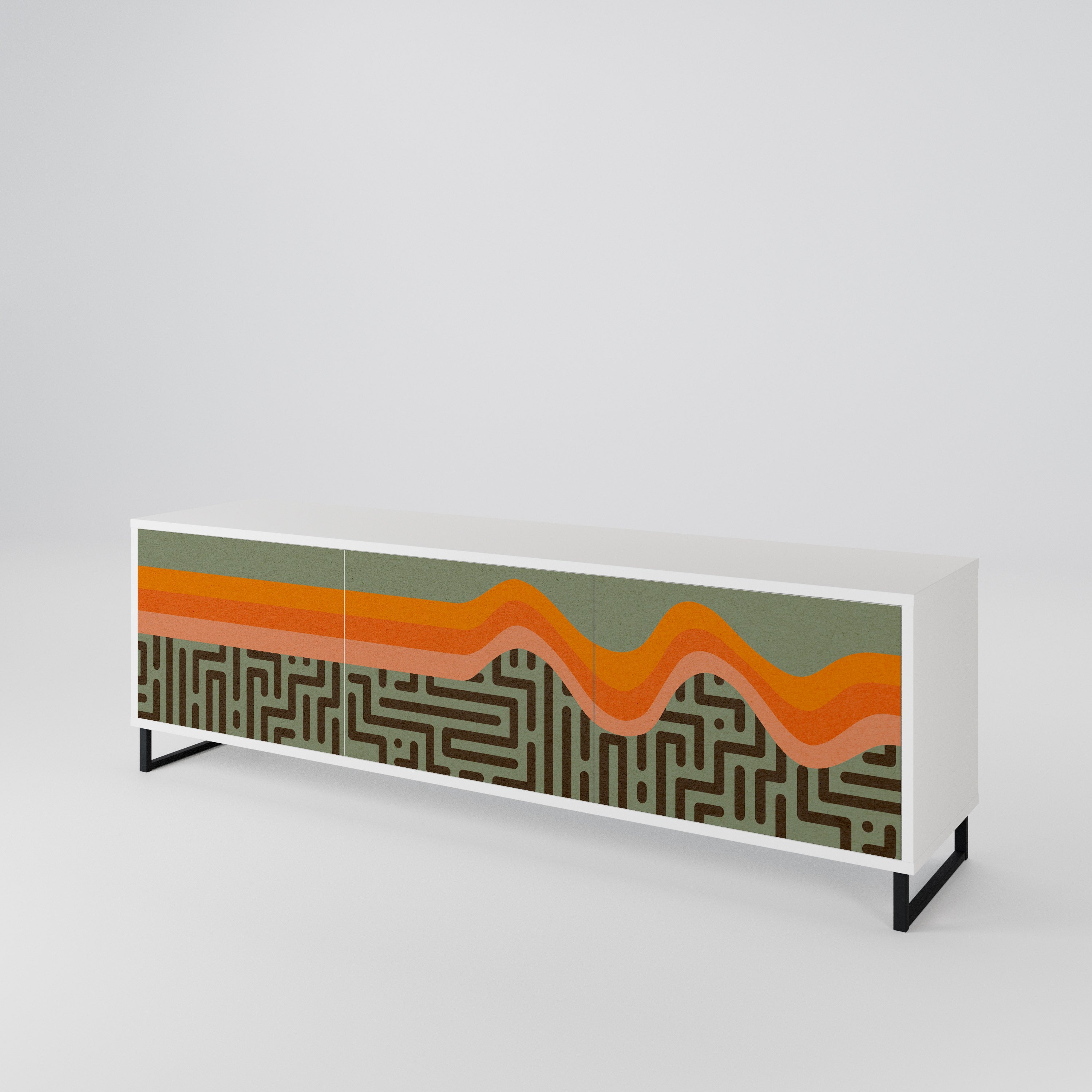 SIMPLE SOLUTIONS Mueble de TV de 3 Puertas