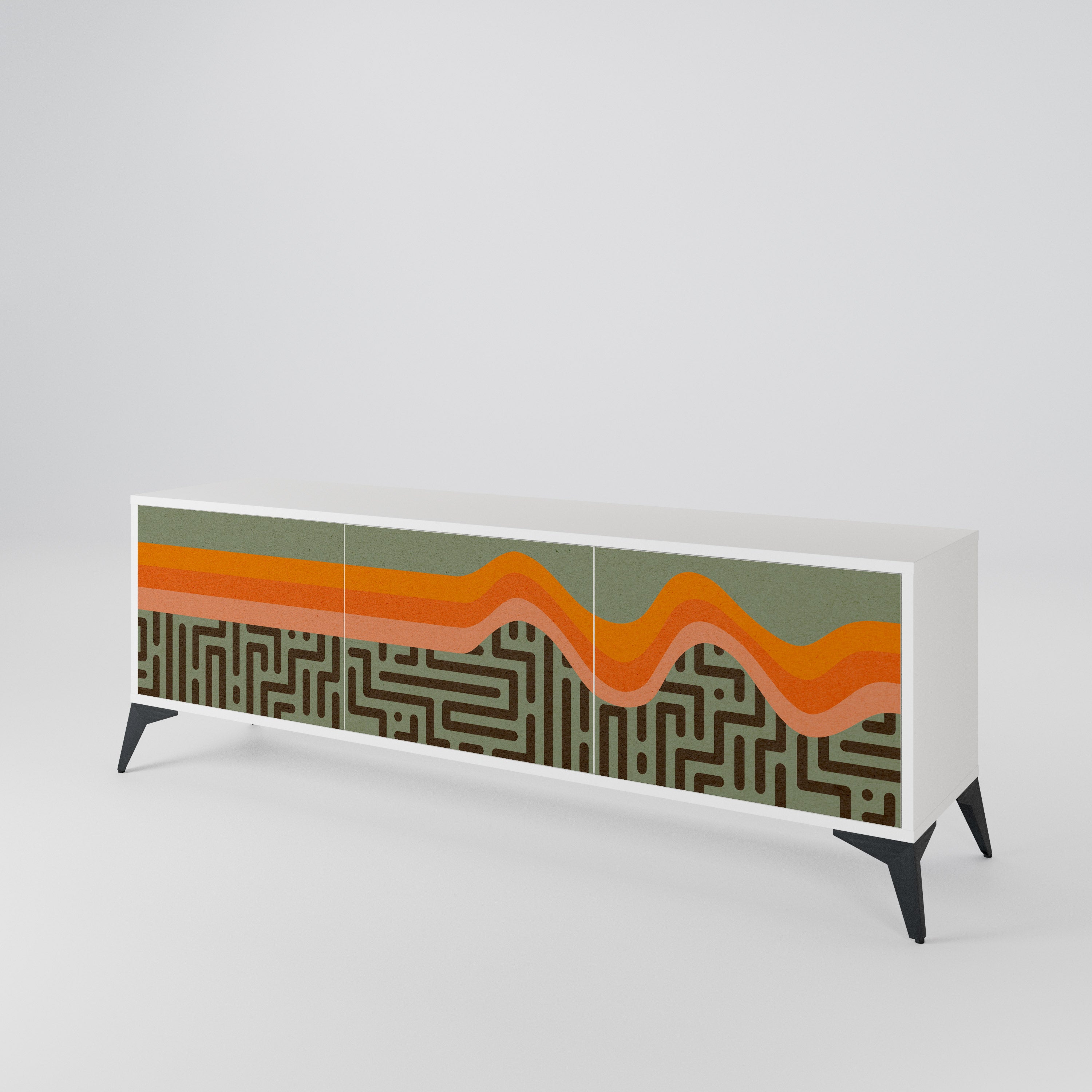 SIMPLE SOLUTIONS Mueble de TV de 3 Puertas
