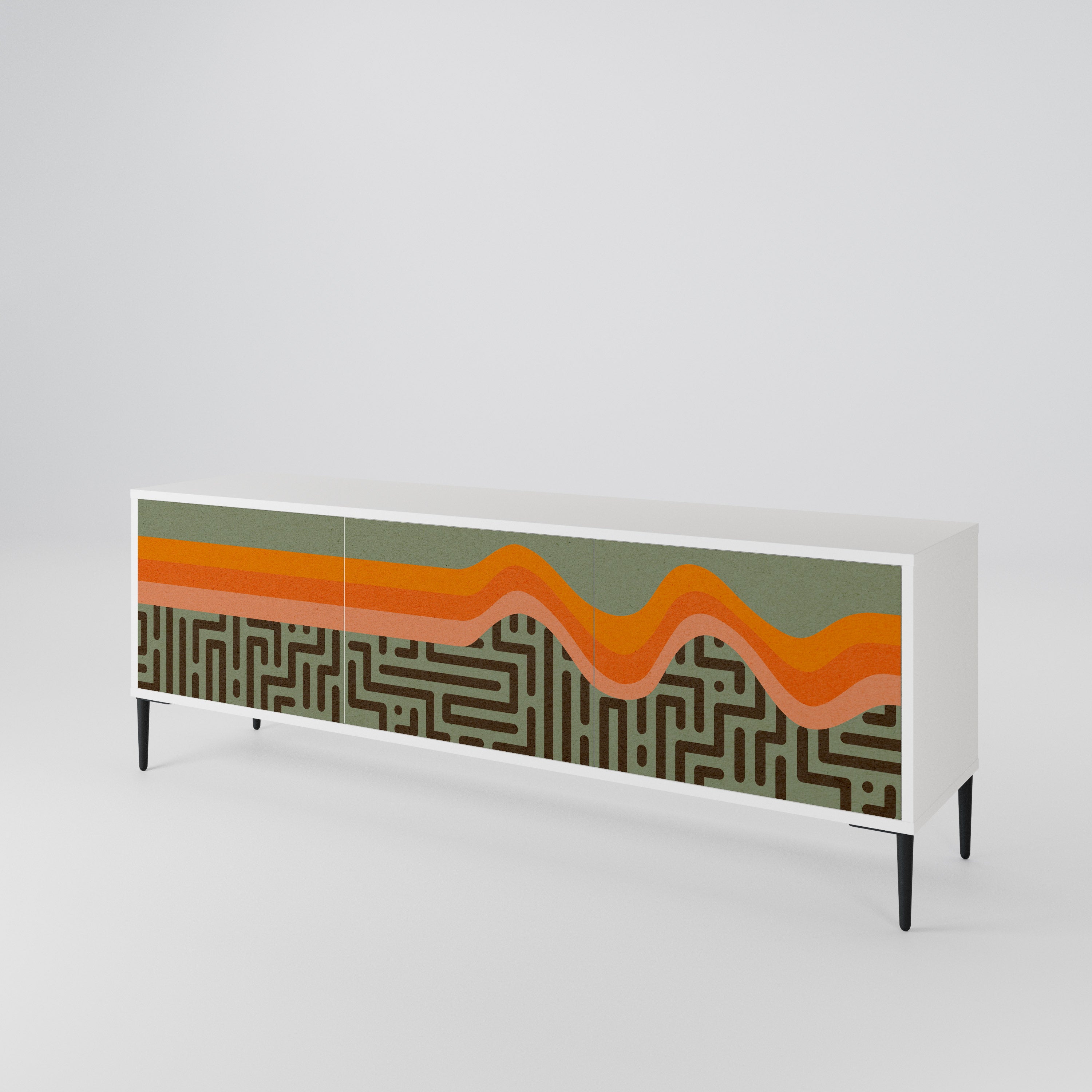 SIMPLE SOLUTIONS Mueble de TV de 3 Puertas