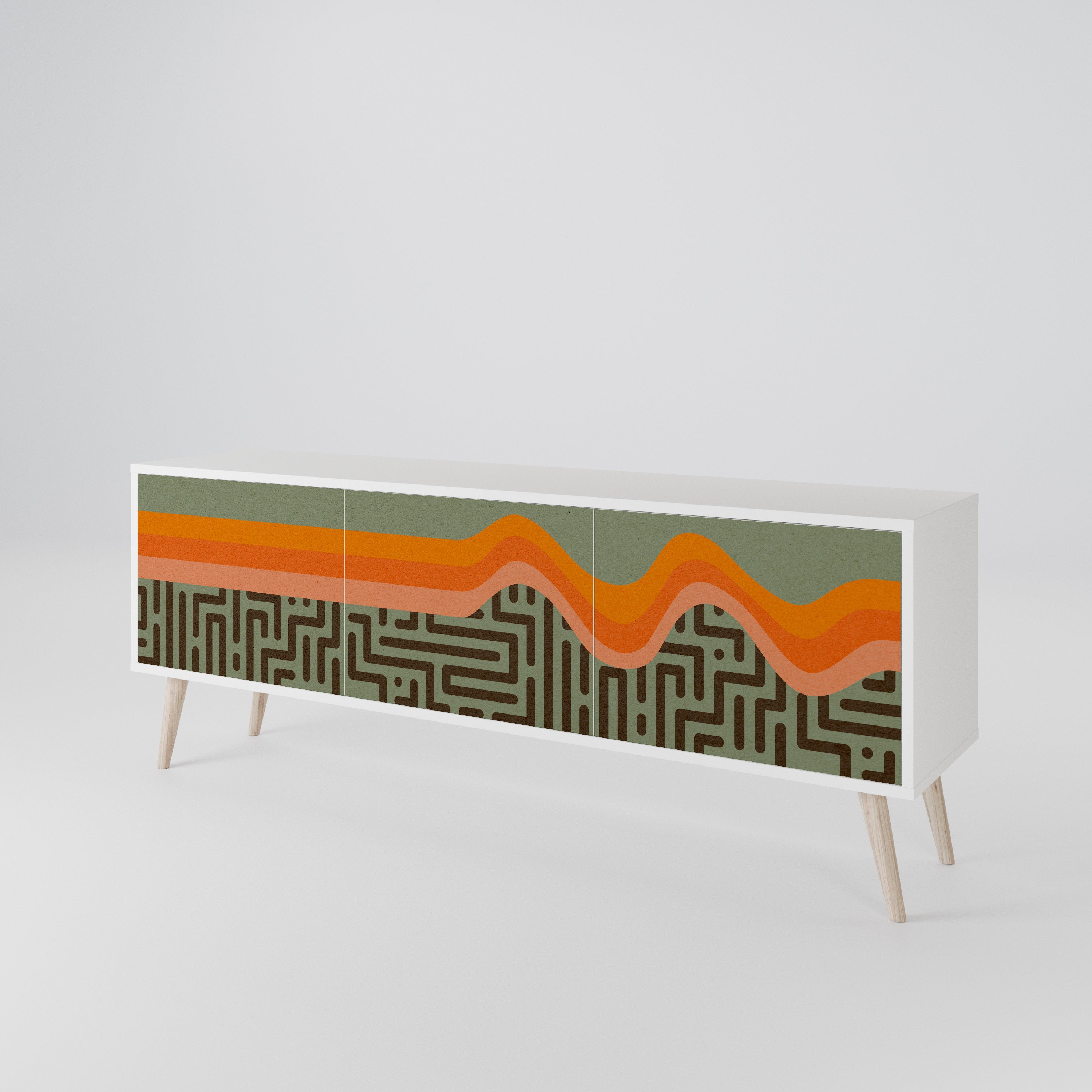 SIMPLE SOLUTIONS Mueble de TV de 3 Puertas