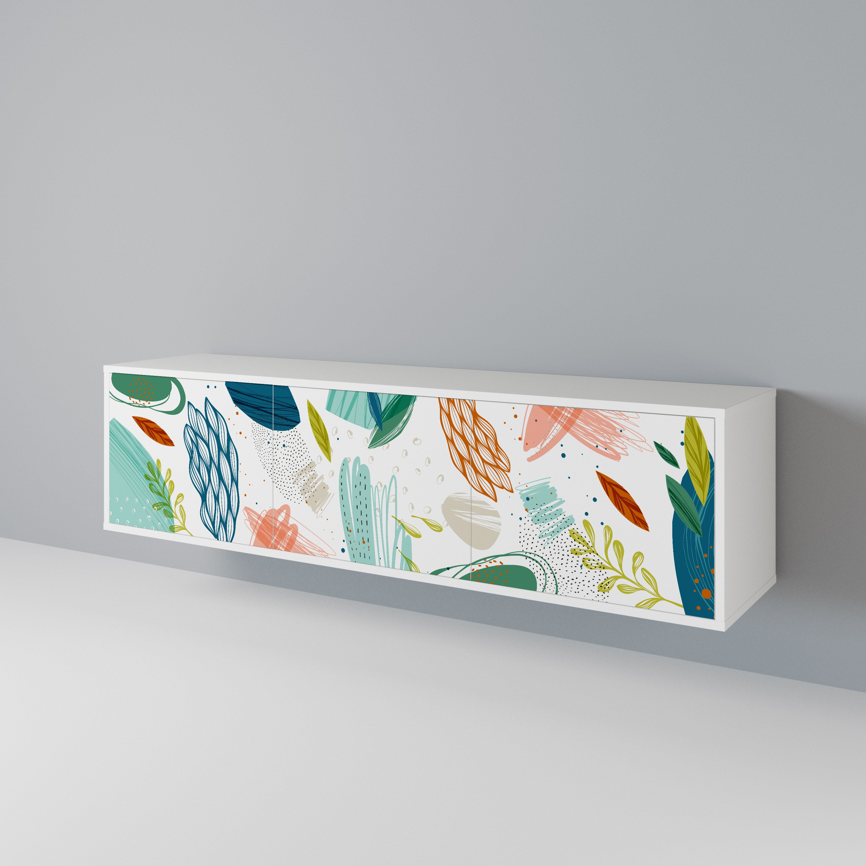 BOTANICAL HURRICANE Mueble de TV de 3 Puertas