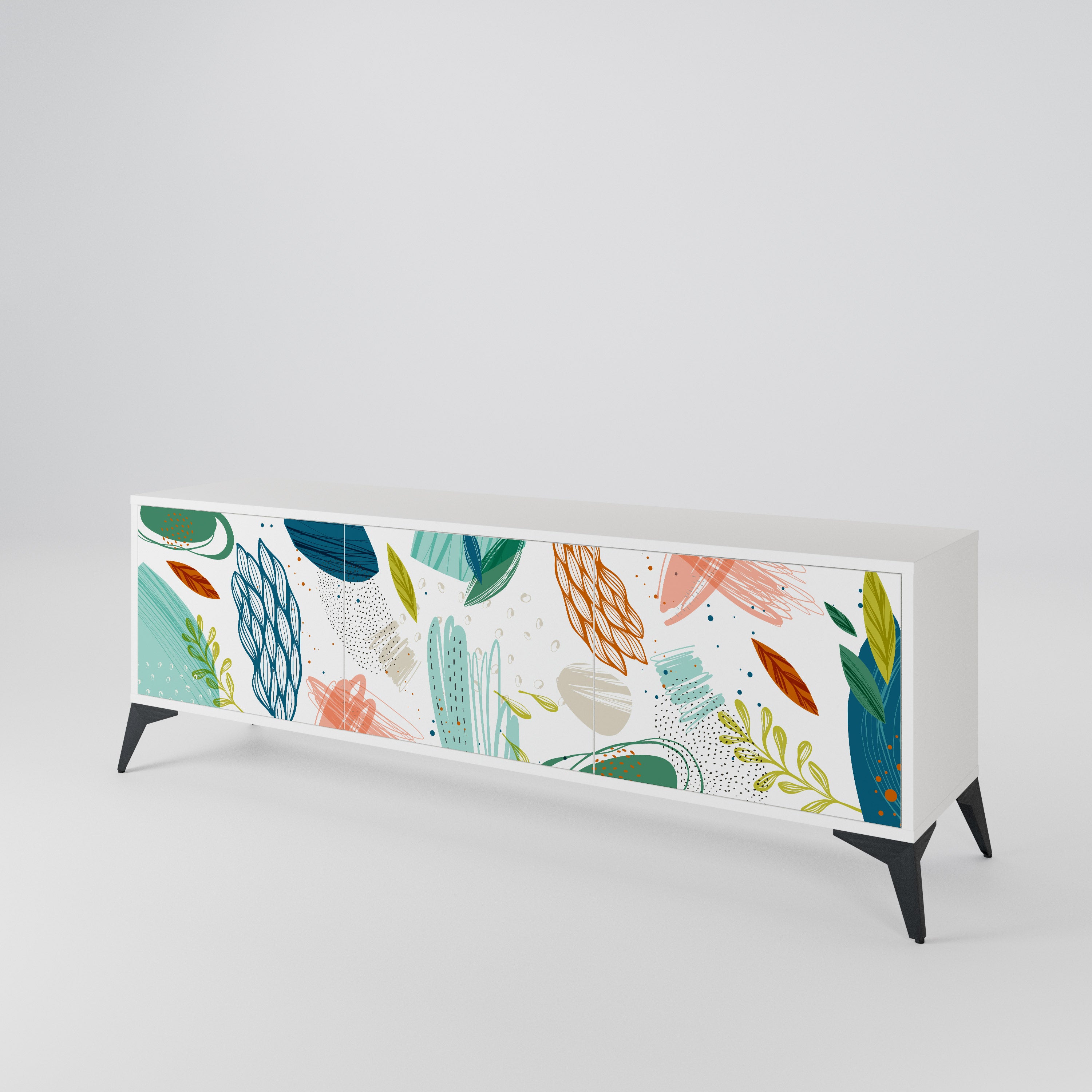 BOTANICAL HURRICANE Mueble de TV de 3 Puertas