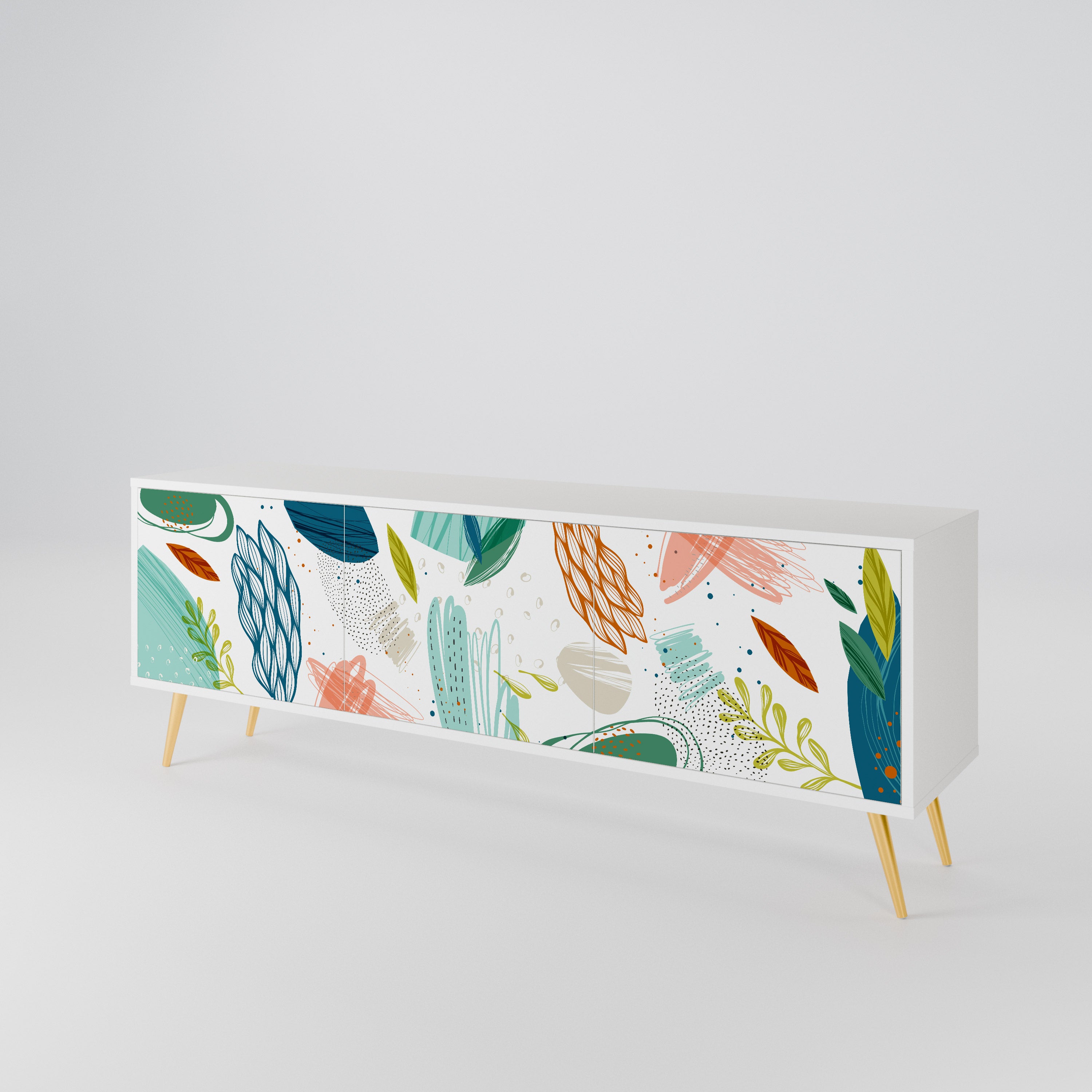 BOTANICAL HURRICANE Mueble de TV de 3 Puertas