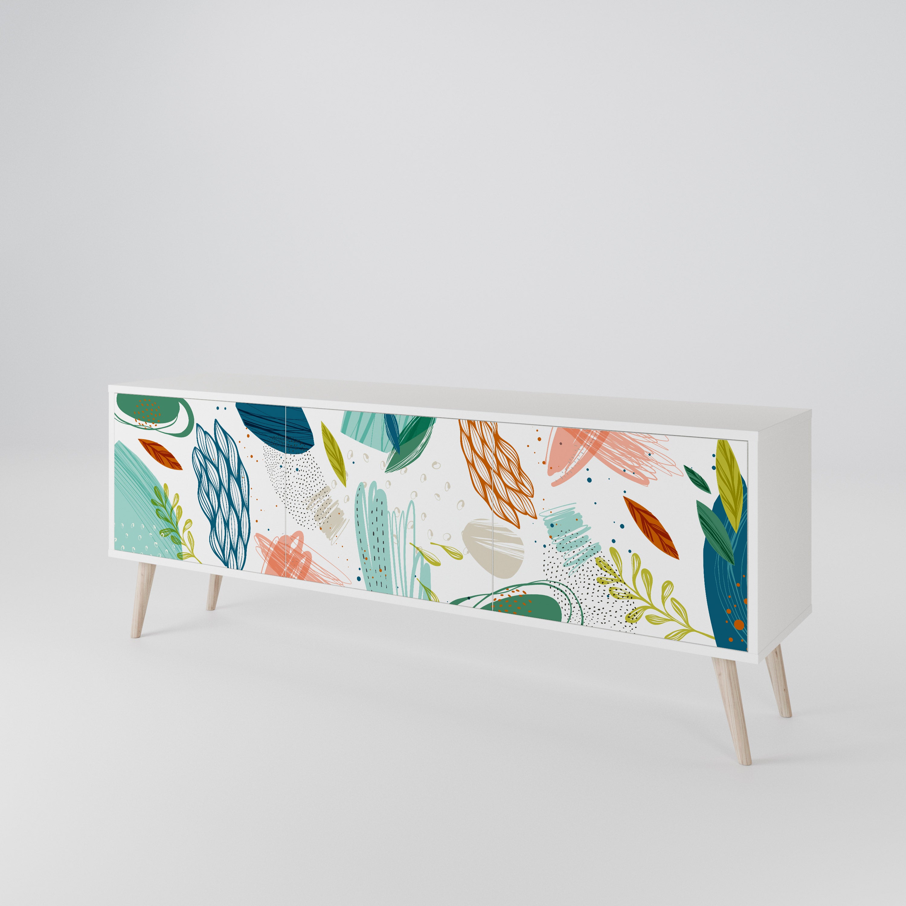 BOTANICAL HURRICANE Mueble de TV de 3 Puertas