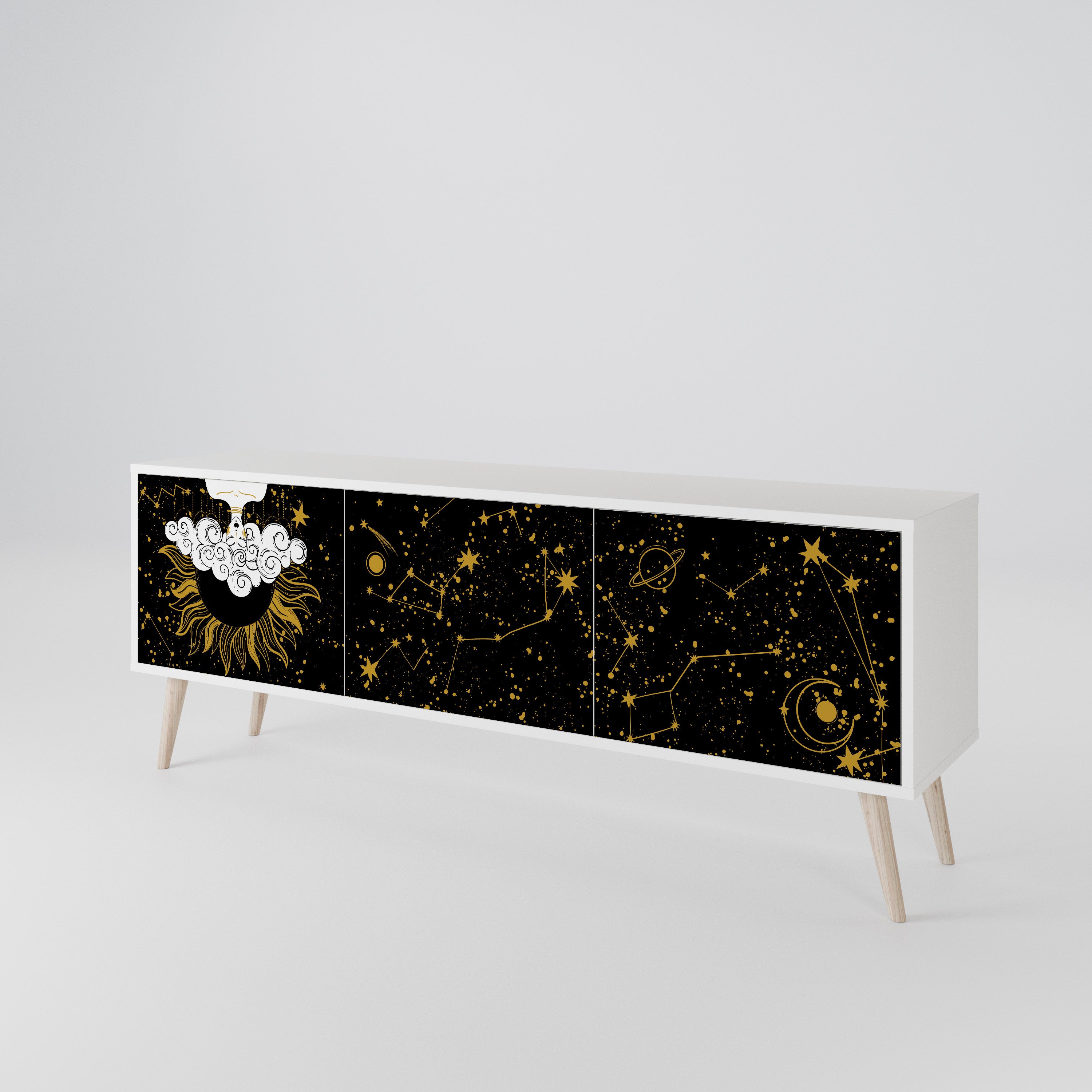 STELLAR CONSTELLATIONS Mueble de TV de 3 Puertas