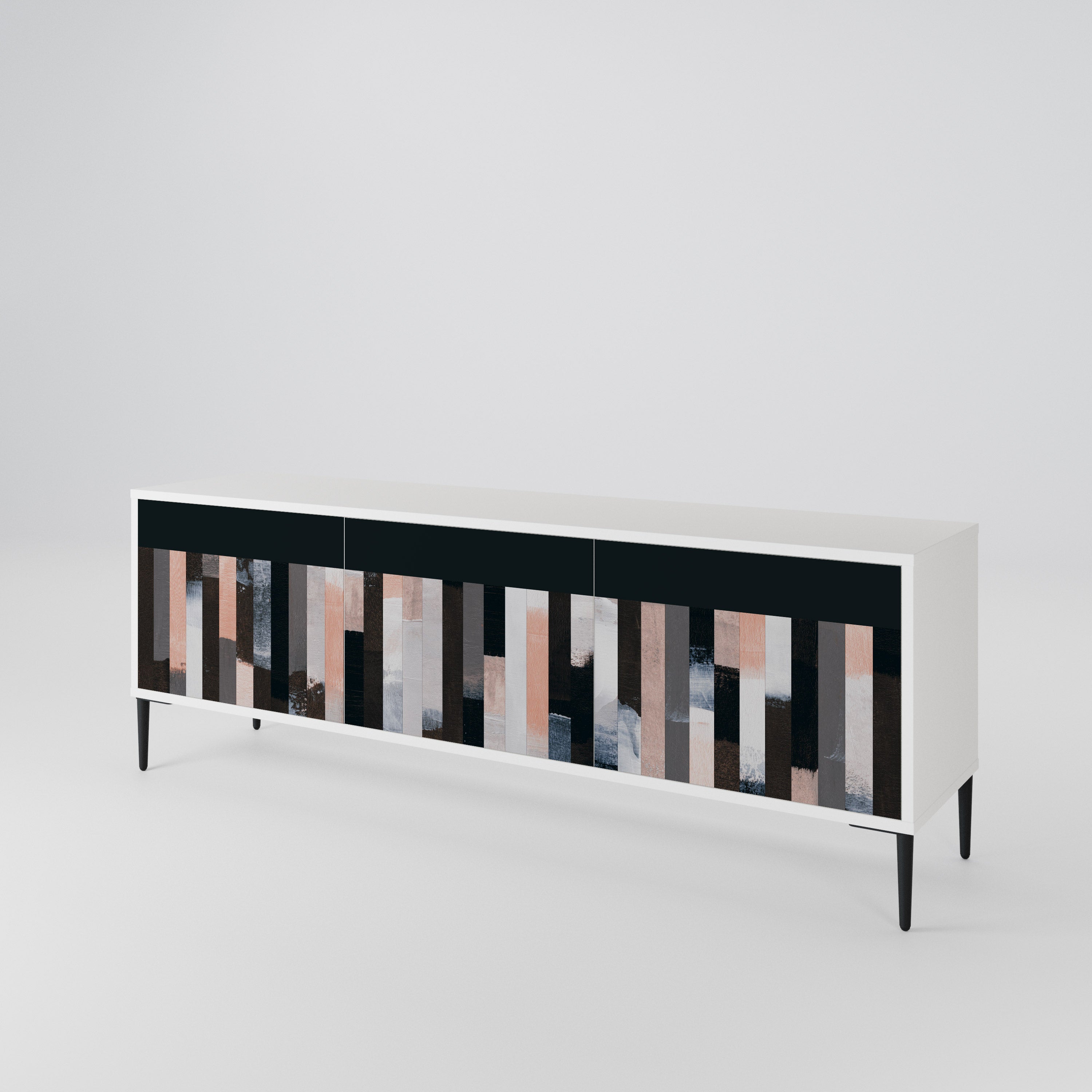 COLLAGE OF RECTANGLES Mueble de TV de 3 Puertas