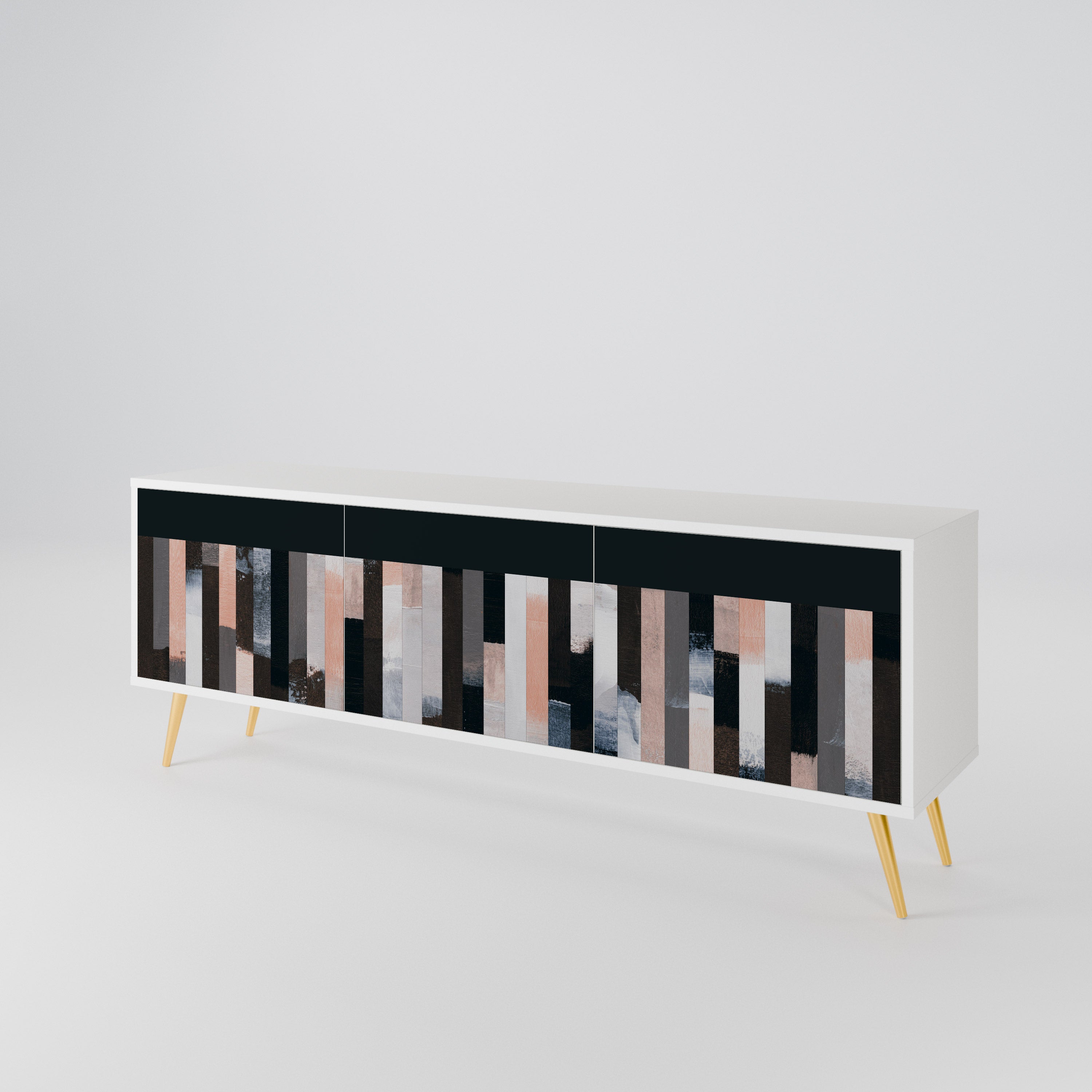 COLLAGE OF RECTANGLES Mueble de TV de 3 Puertas