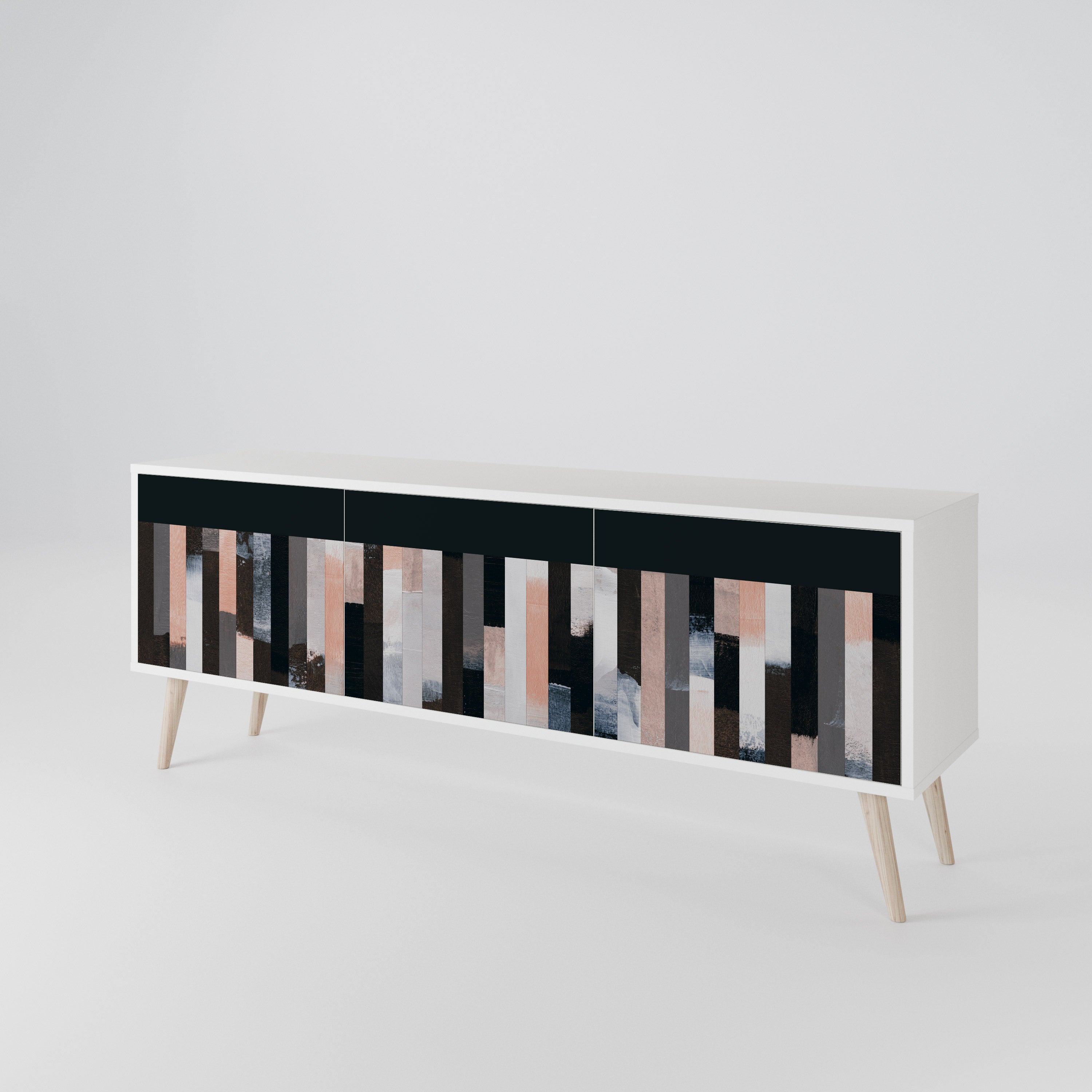 COLLAGE OF RECTANGLES Mueble de TV de 3 Puertas