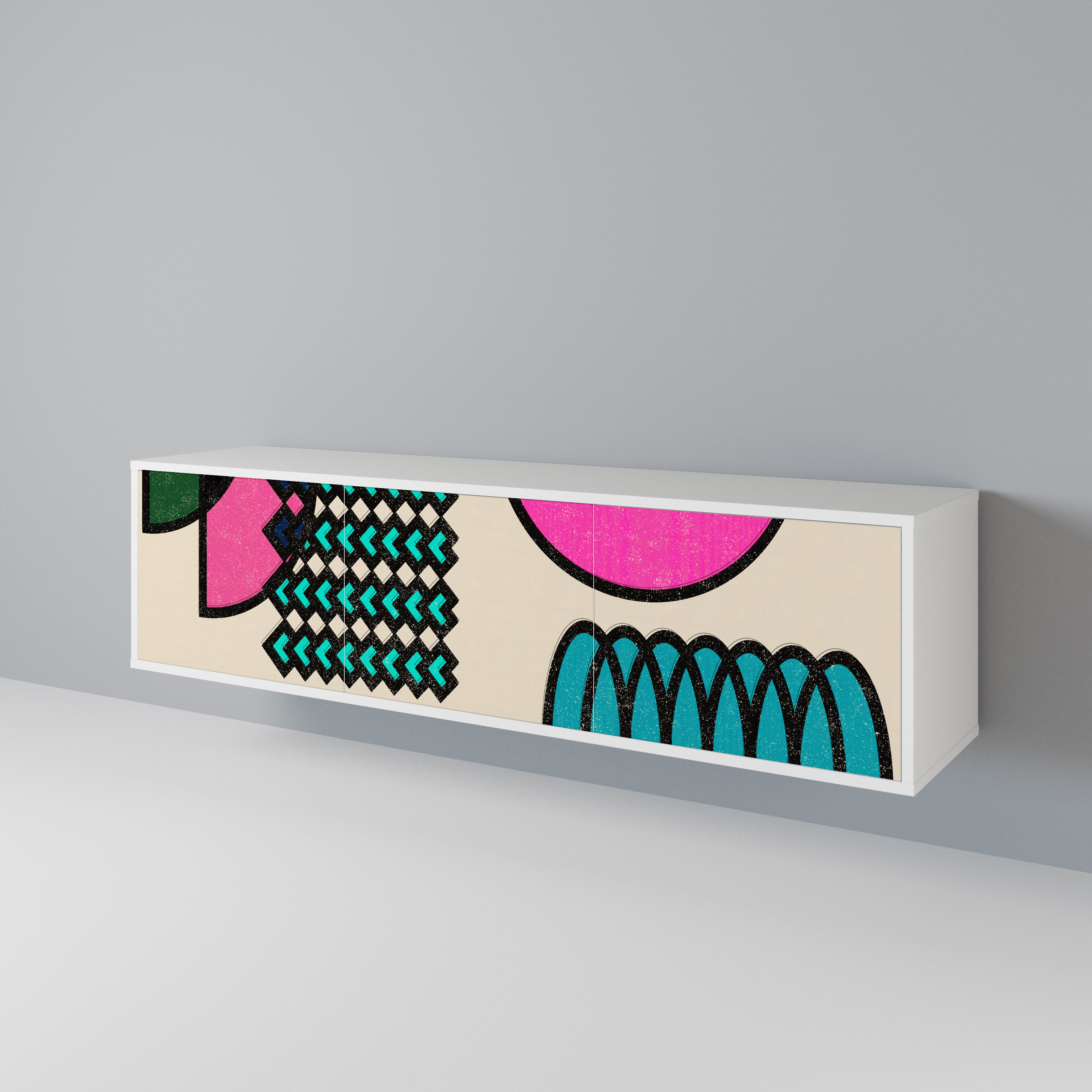 GEOMETRIC RHAPSODY Mueble de TV de 3 Puertas