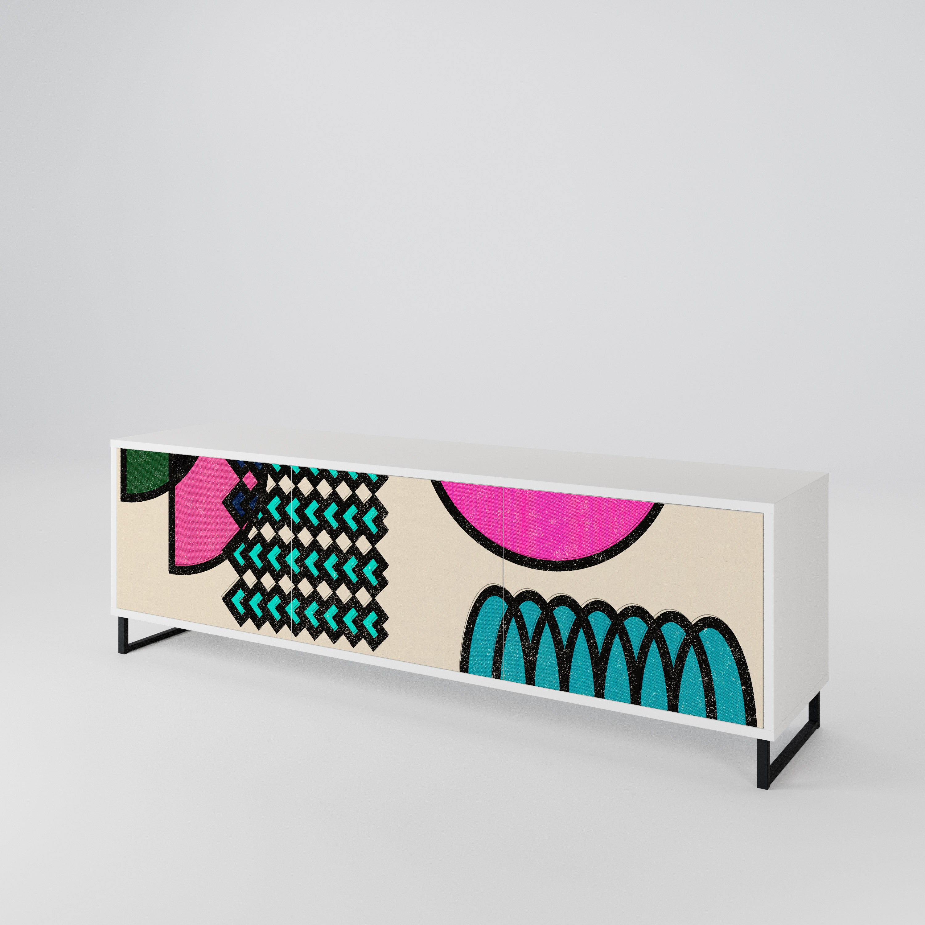 GEOMETRIC RHAPSODY Mueble de TV de 3 Puertas
