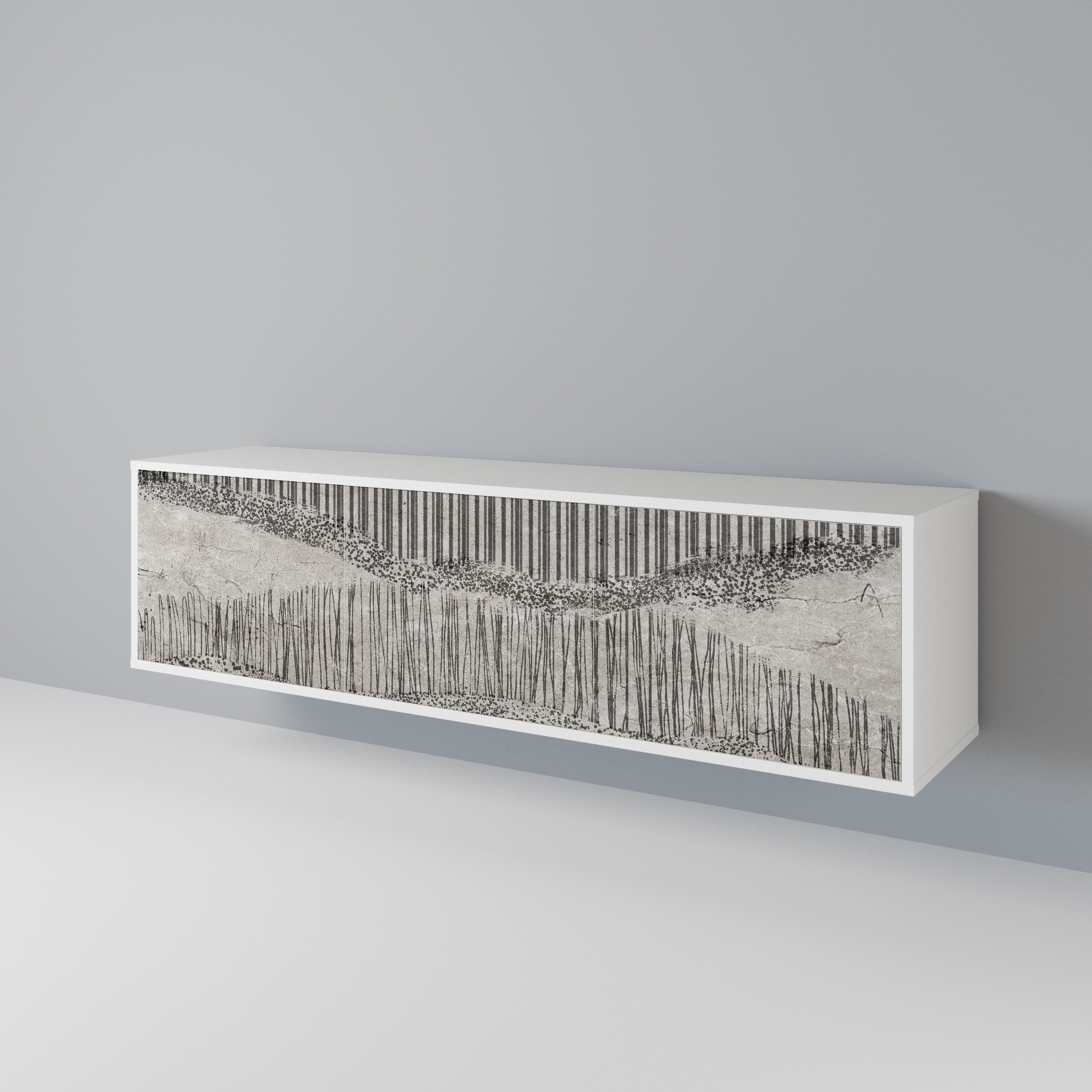 GRAIN LINES Mueble de TV de 3 Puertas