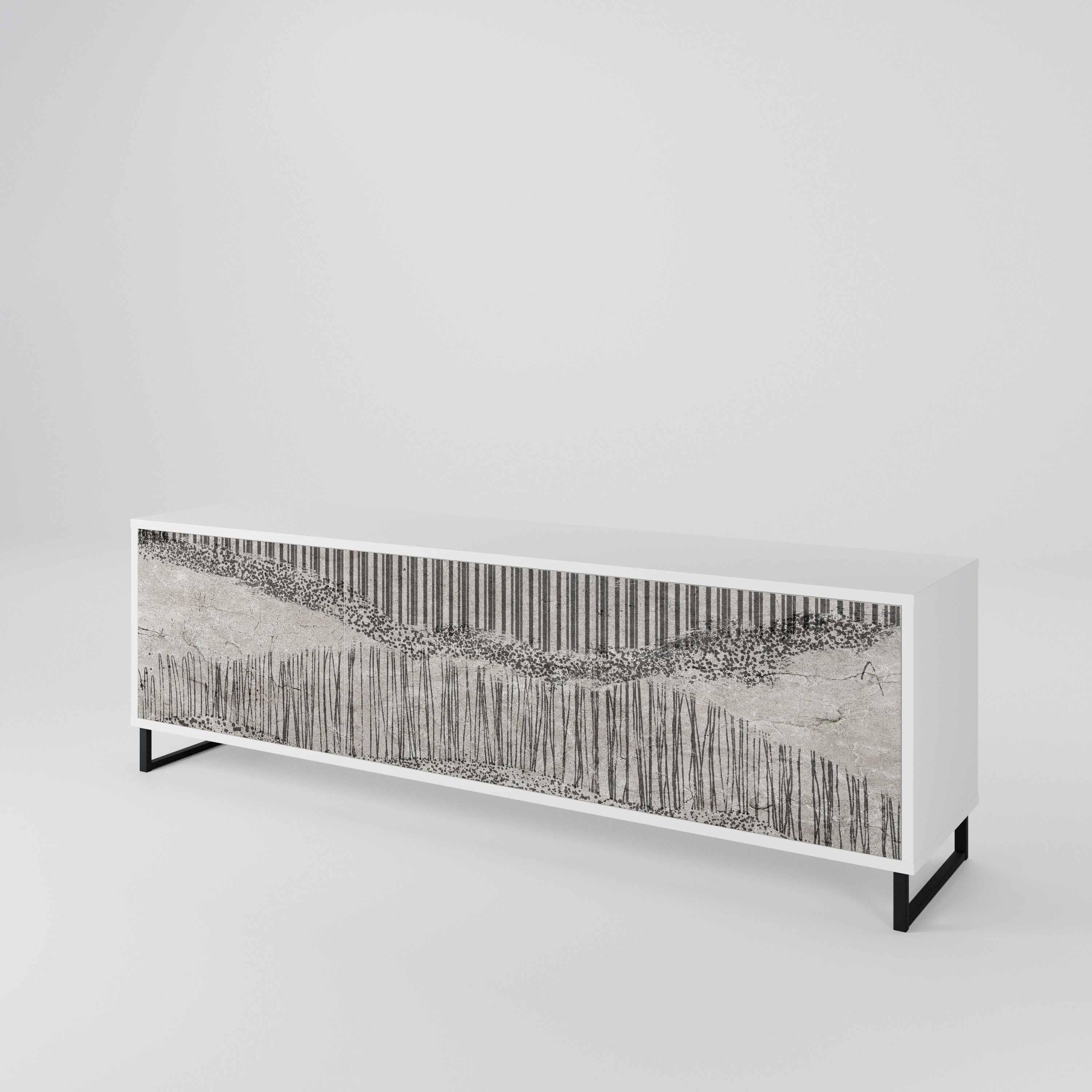 GRAIN LINES Mueble de TV de 3 Puertas