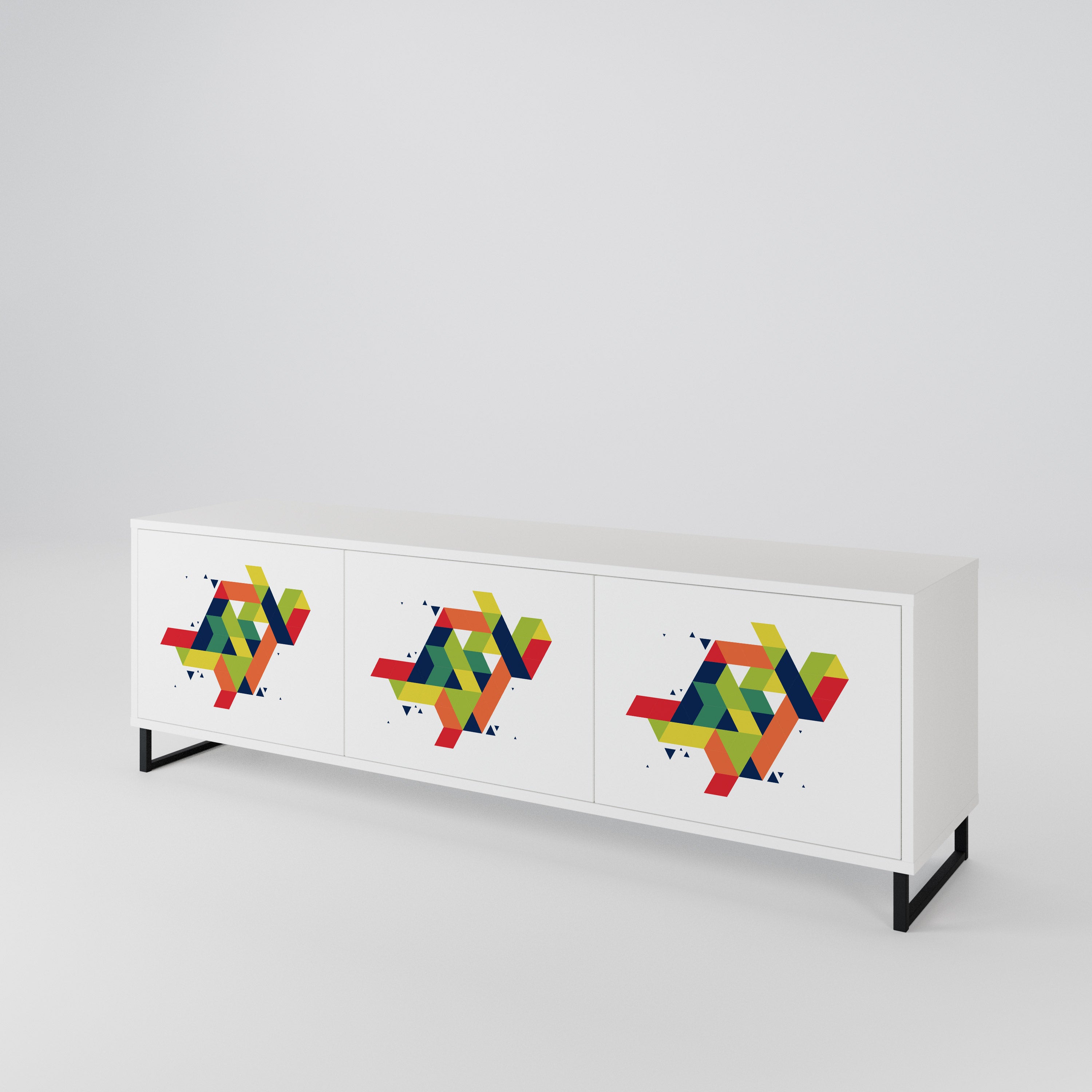 FUTURE SIGN Mueble de TV de 3 Puertas