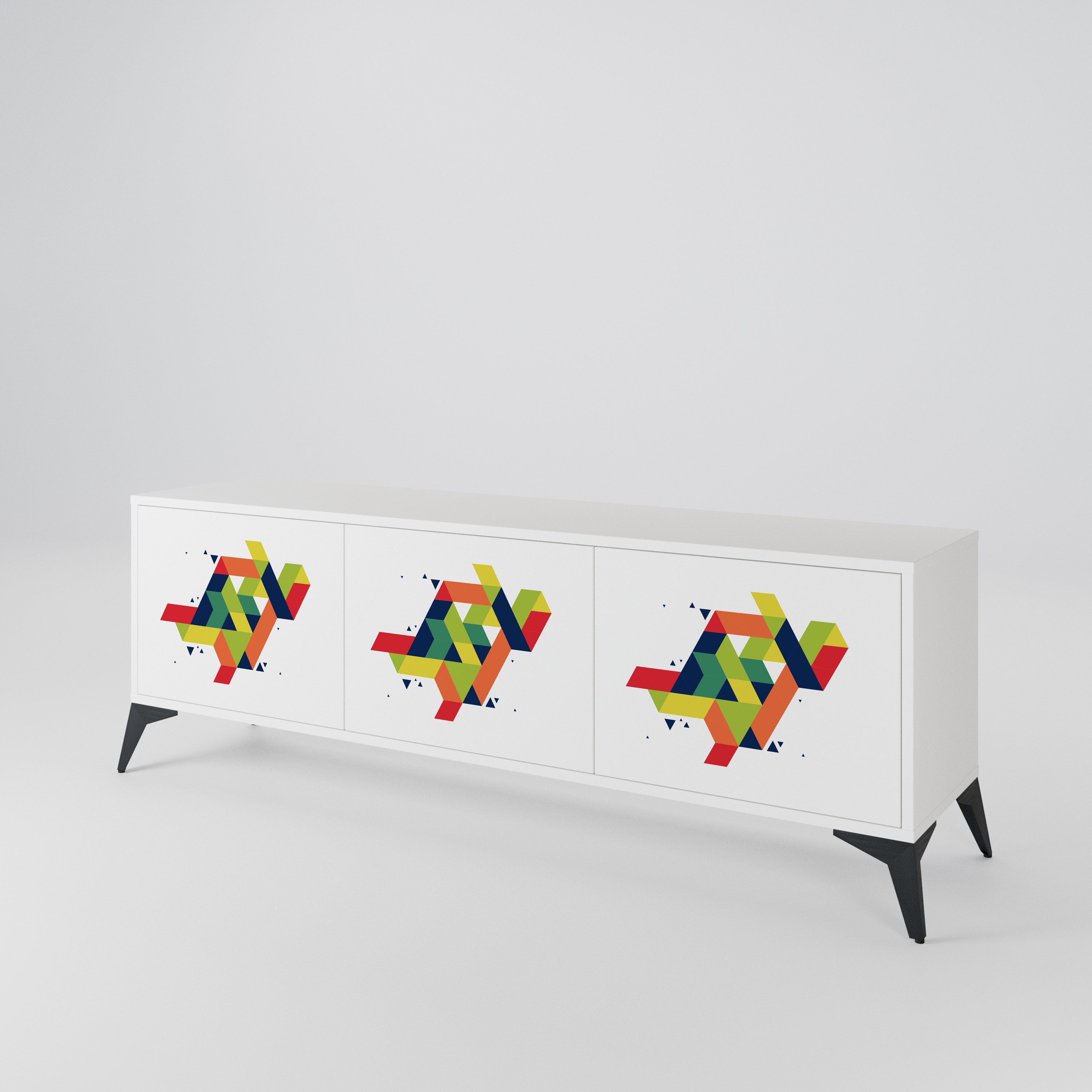 FUTURE SIGN Mueble de TV de 3 Puertas
