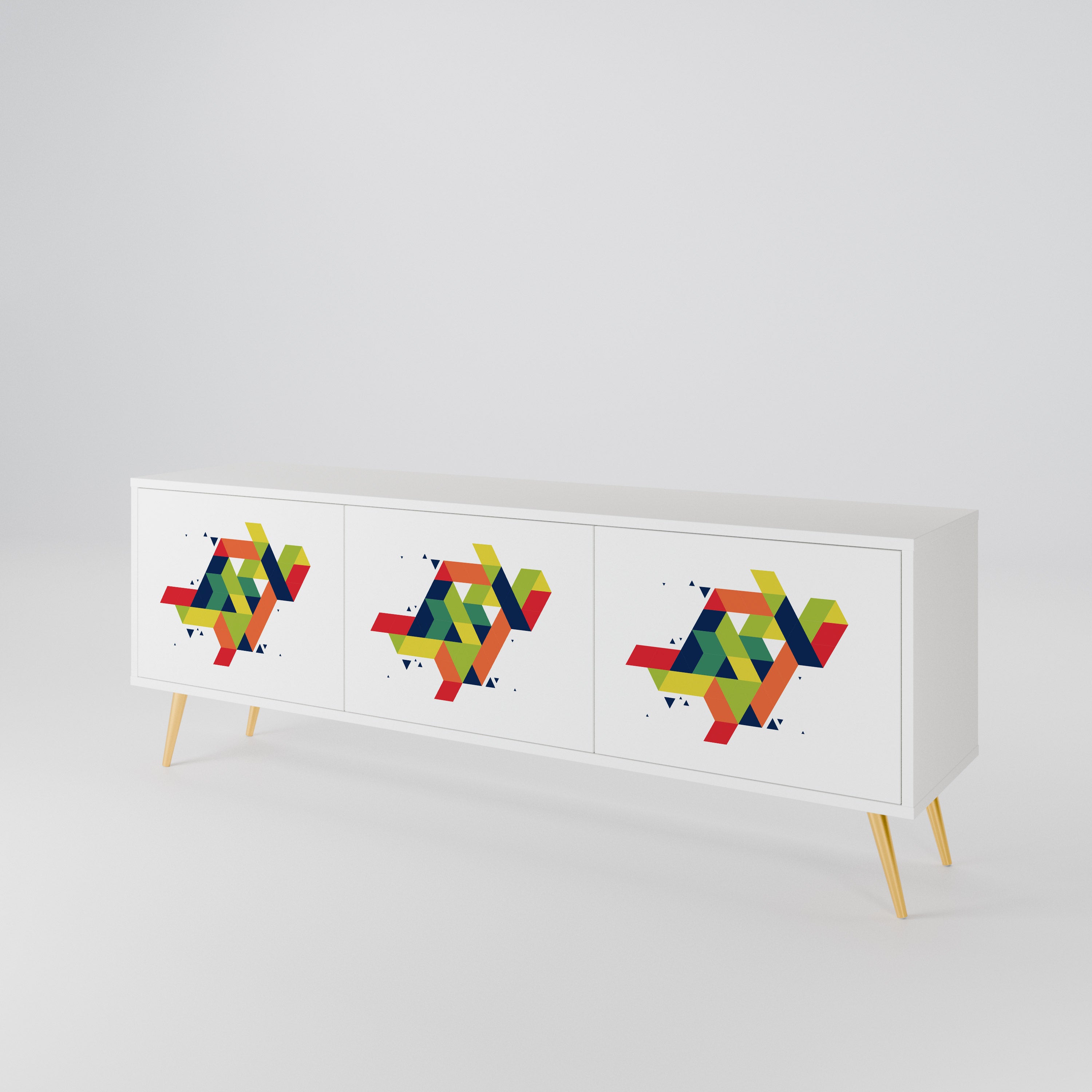 FUTURE SIGN Mueble de TV de 3 Puertas