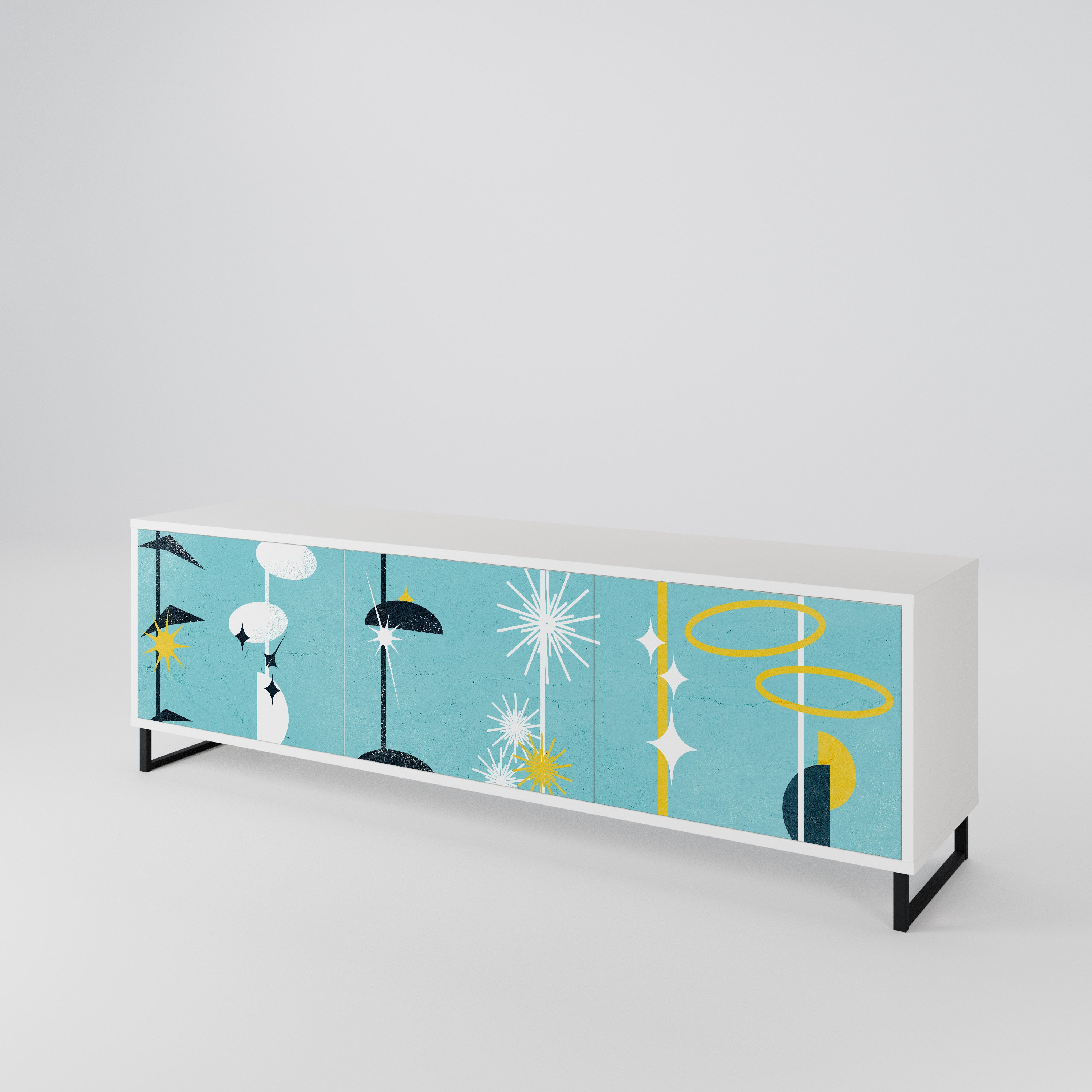 PATHS TO HAPPINESS Mueble de TV de 3 Puertas