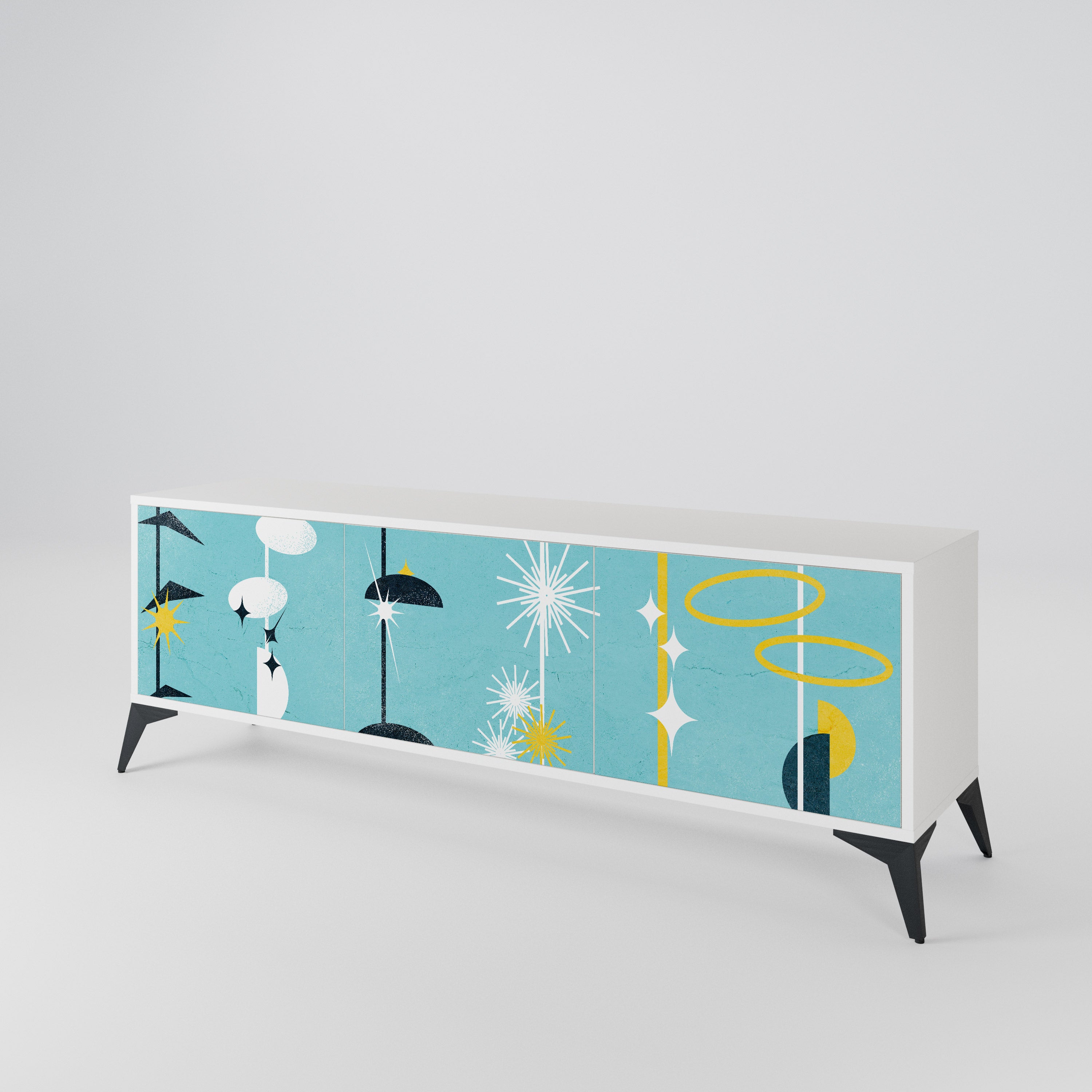 PATHS TO HAPPINESS Mueble de TV de 3 Puertas