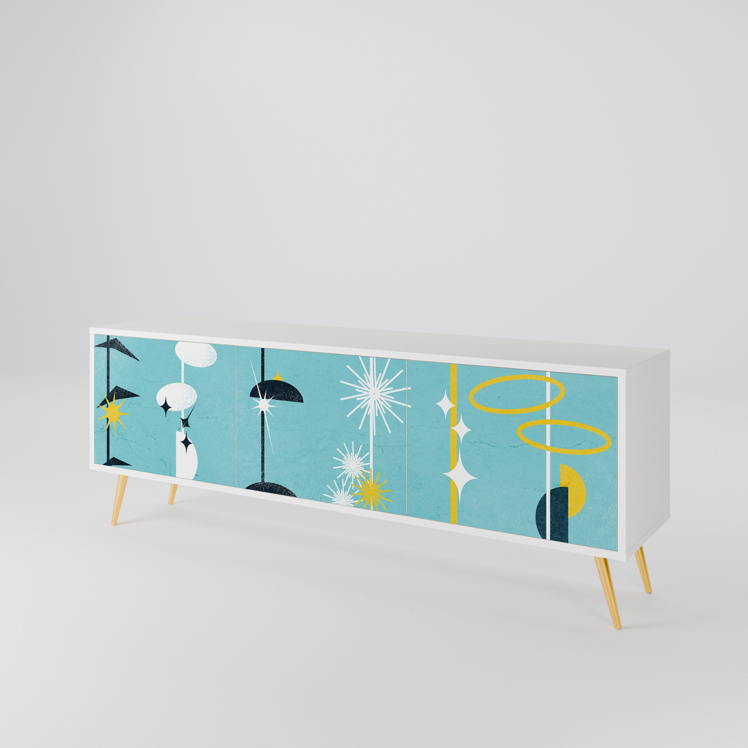 PATHS TO HAPPINESS Mueble de TV de 3 Puertas