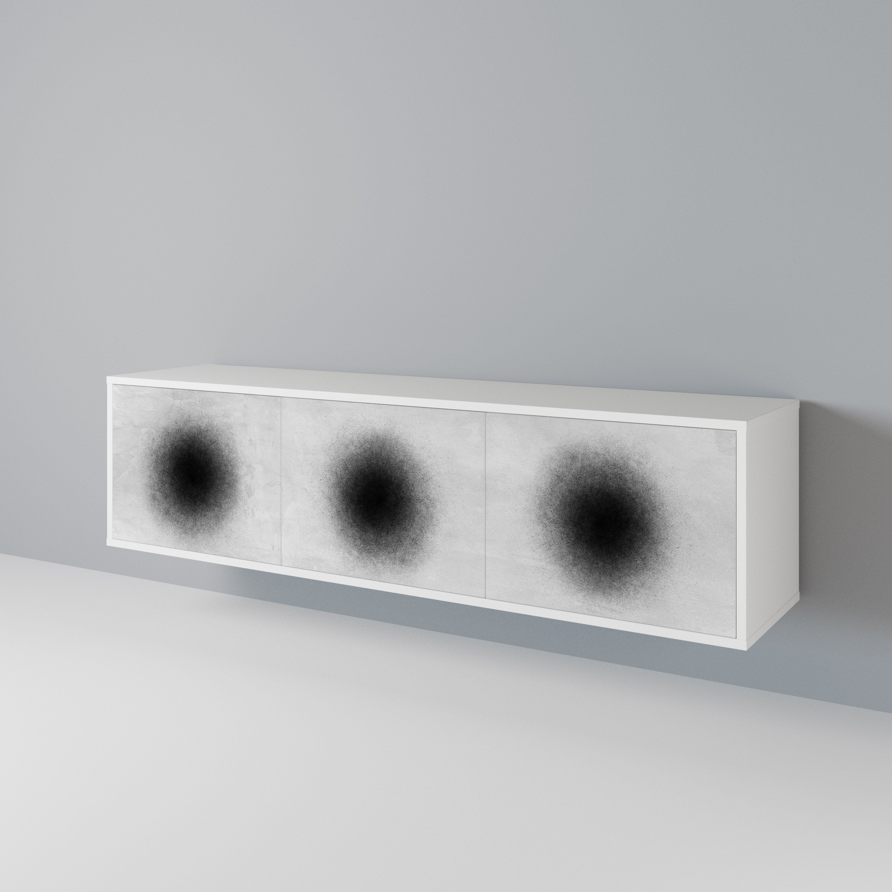 BLACK HOLE Mueble de TV de 3 Puertas