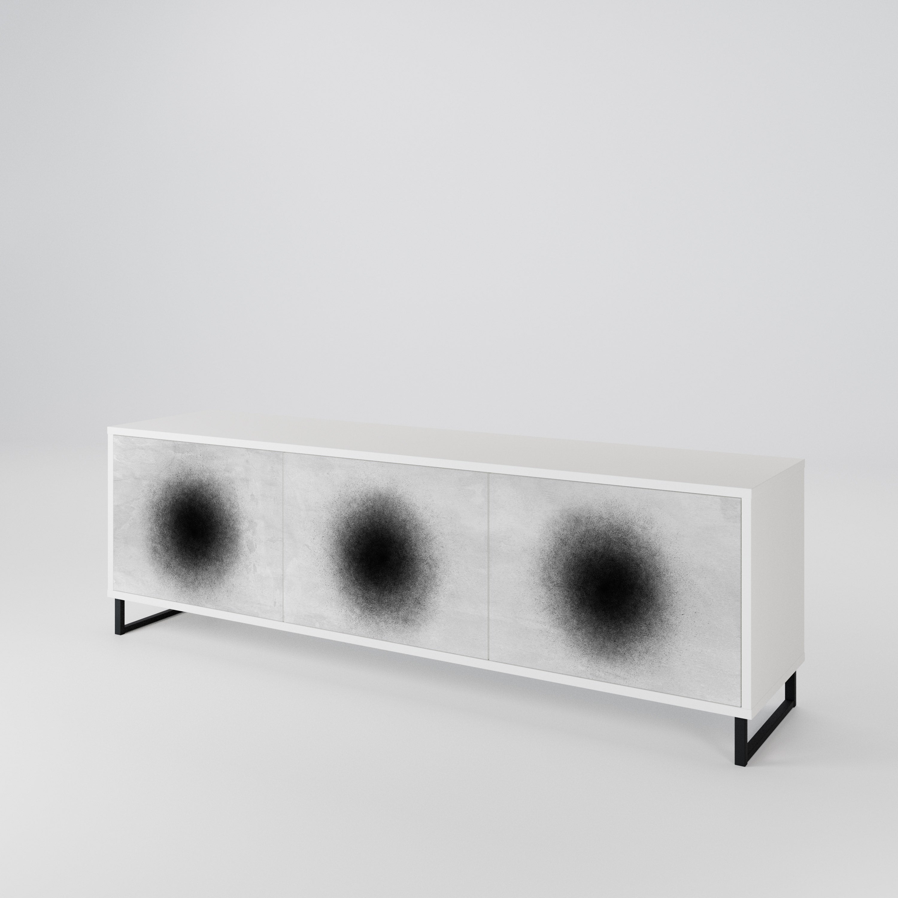 BLACK HOLE Mueble de TV de 3 Puertas