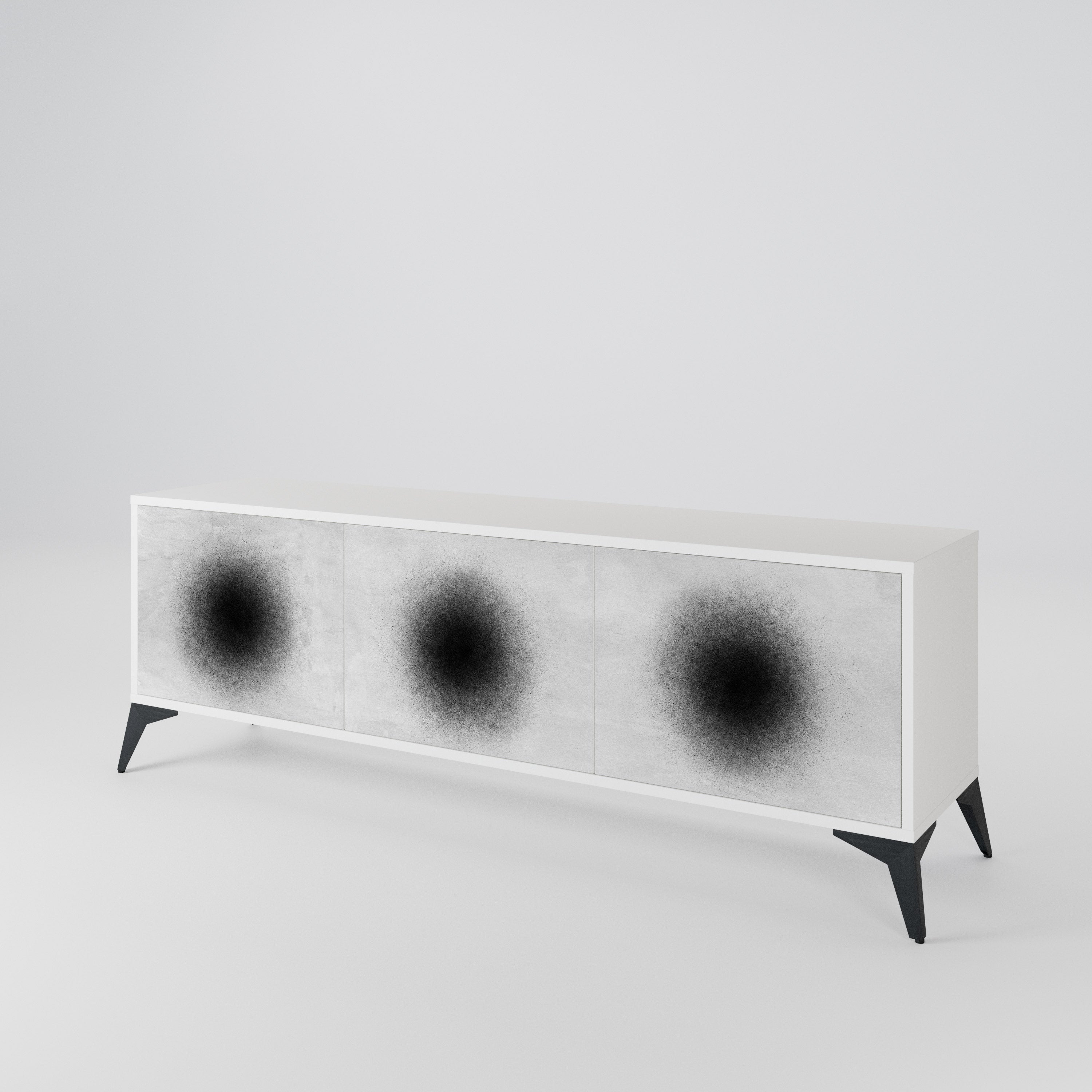 BLACK HOLE Mueble de TV de 3 Puertas